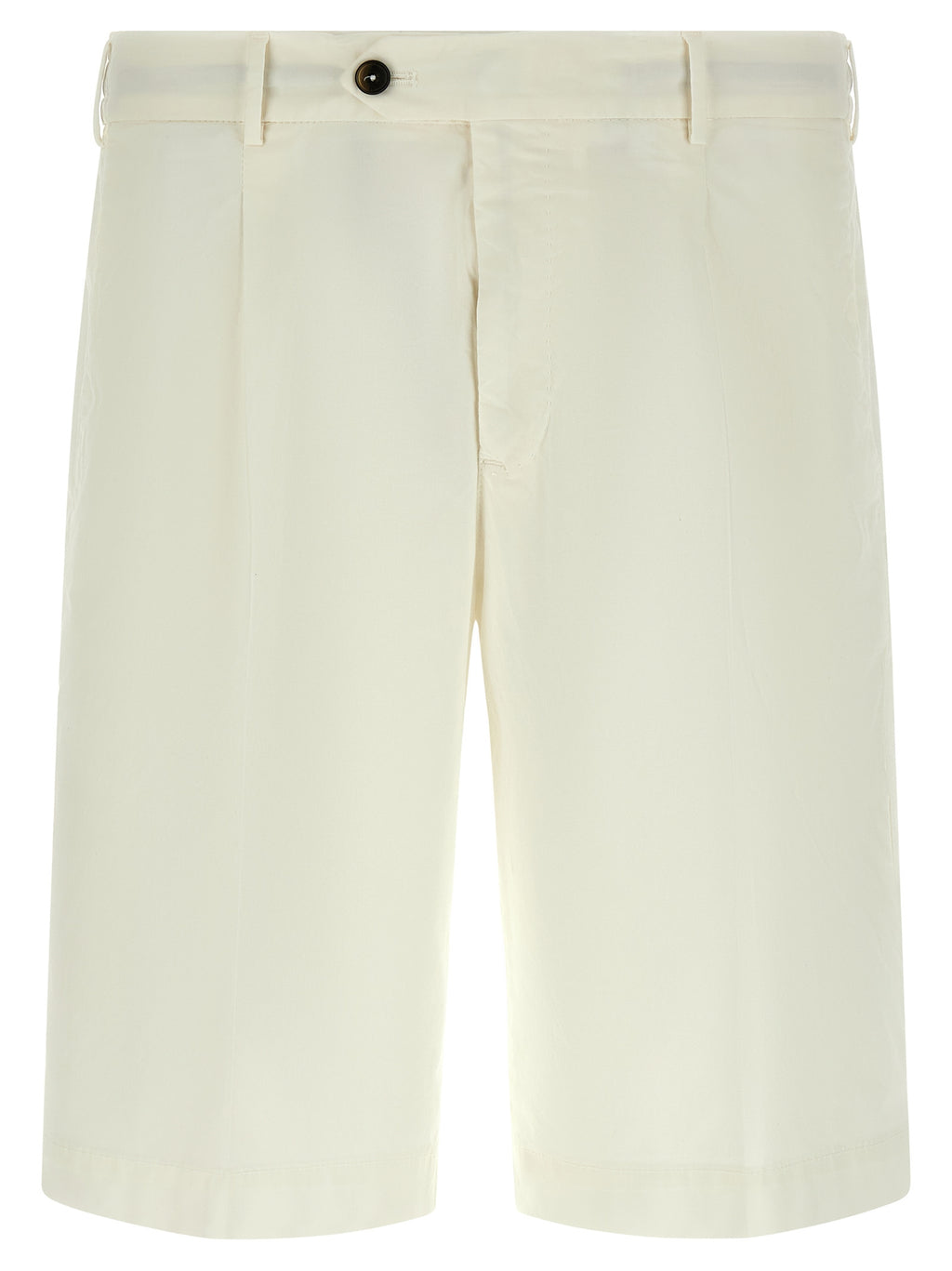PT Torino White Cotton Bermuda Shorts