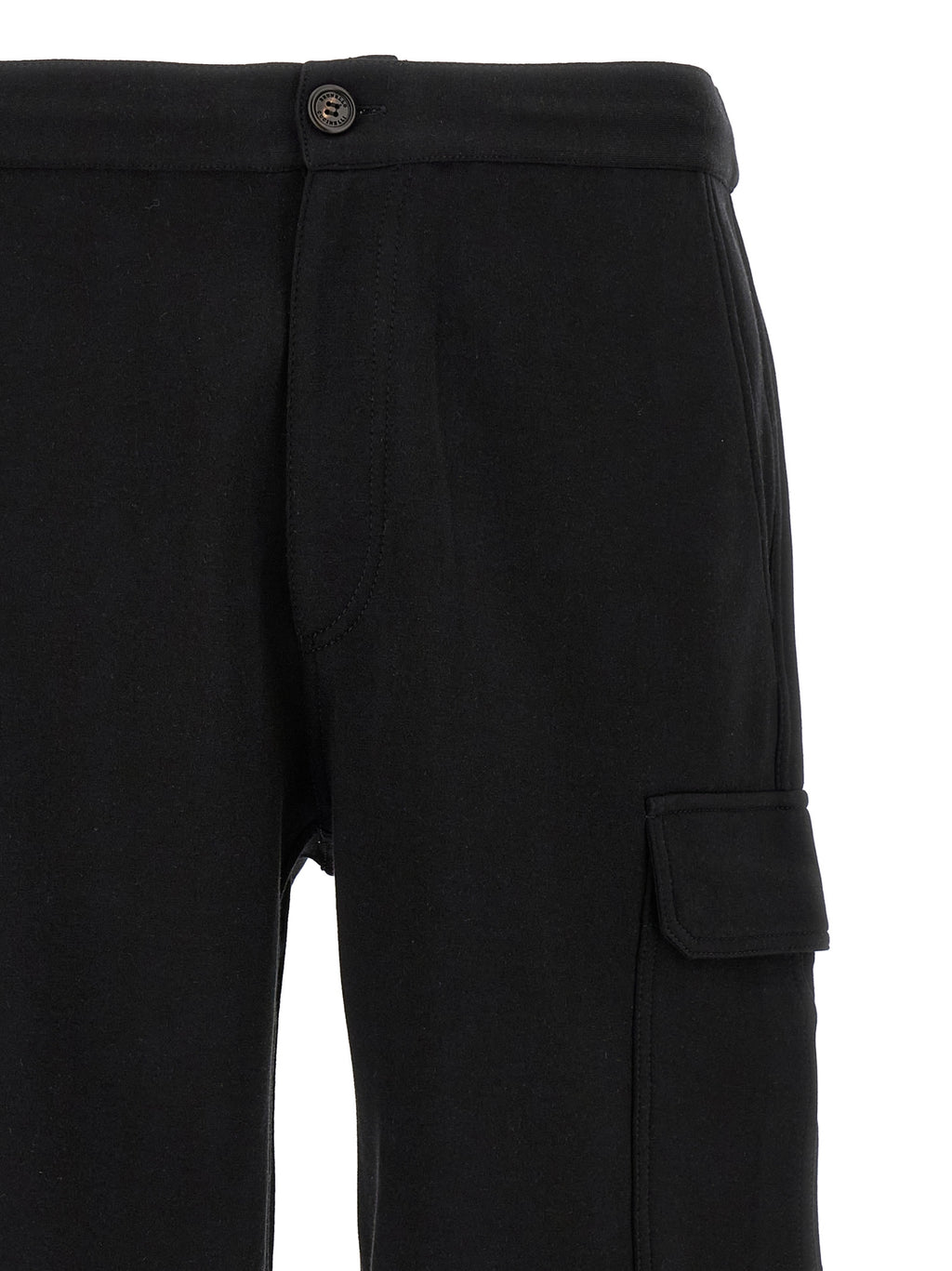 Brunello Cucinelli Black Cotton Bermuda Shorts