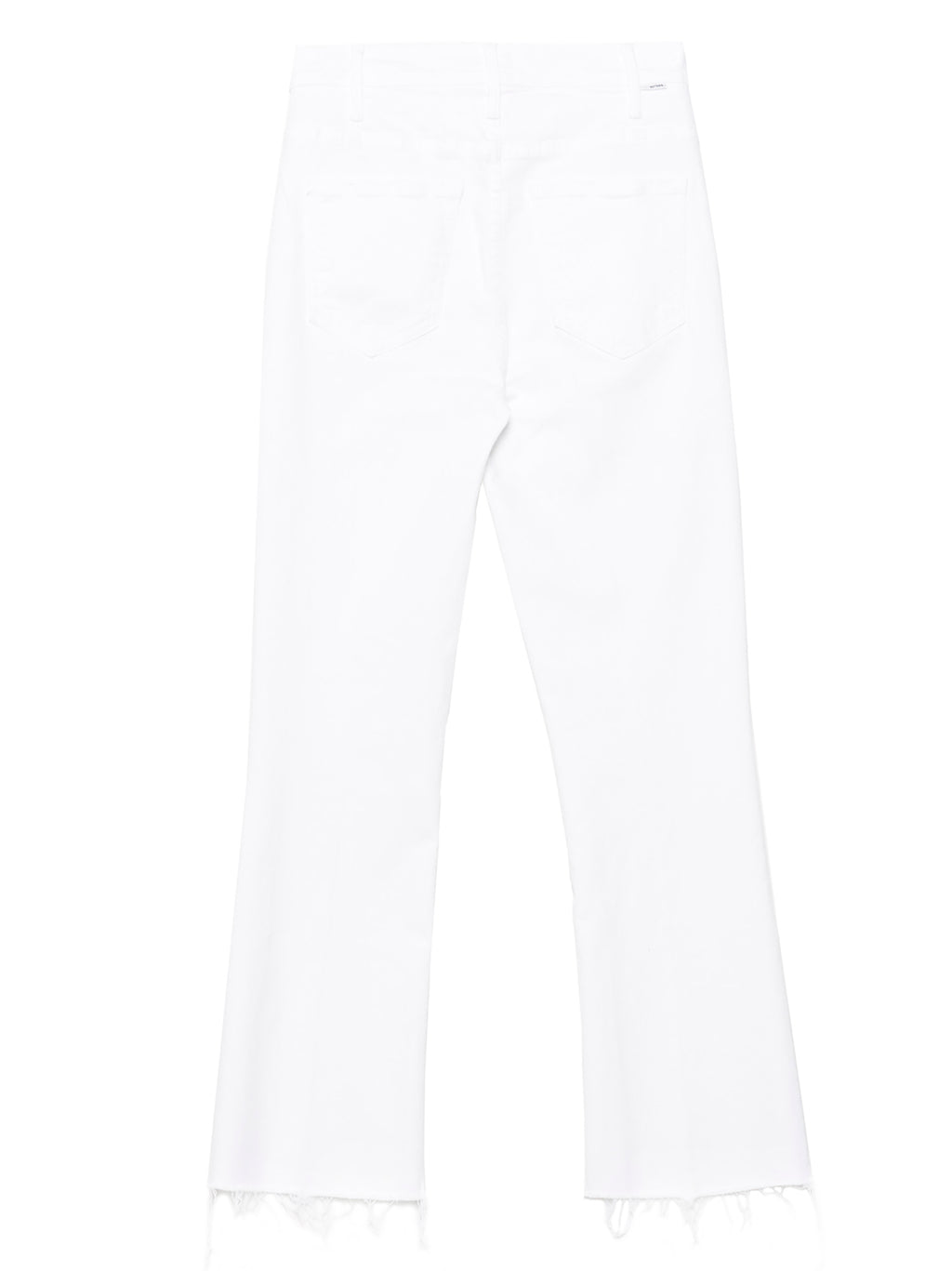 Mother Denim White Cotton Flared Jeans