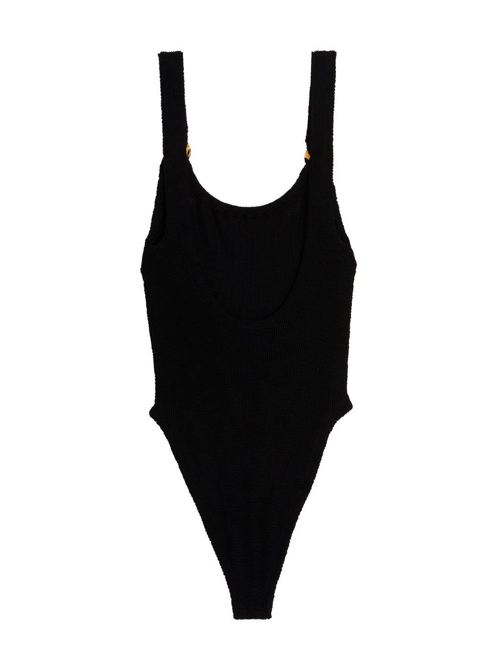 Hunza G Black Nylon One-Piece Swimsuit