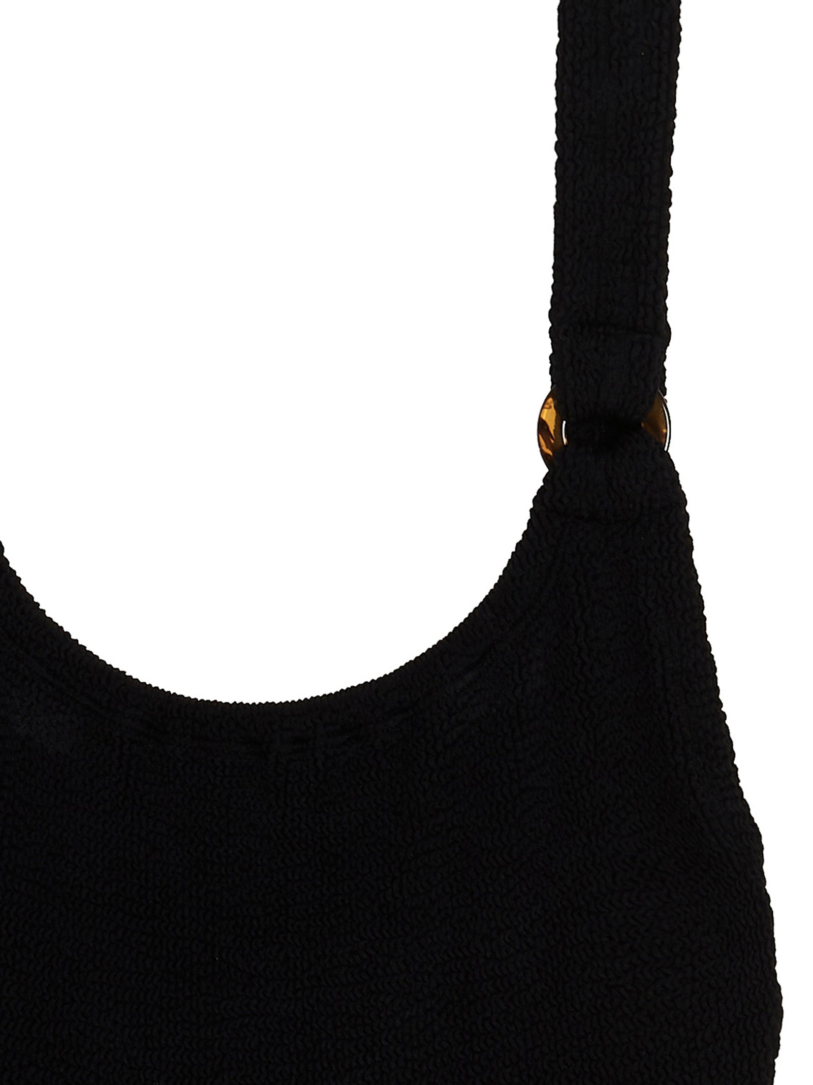 Hunza G Black Nylon One-Piece Swimsuit