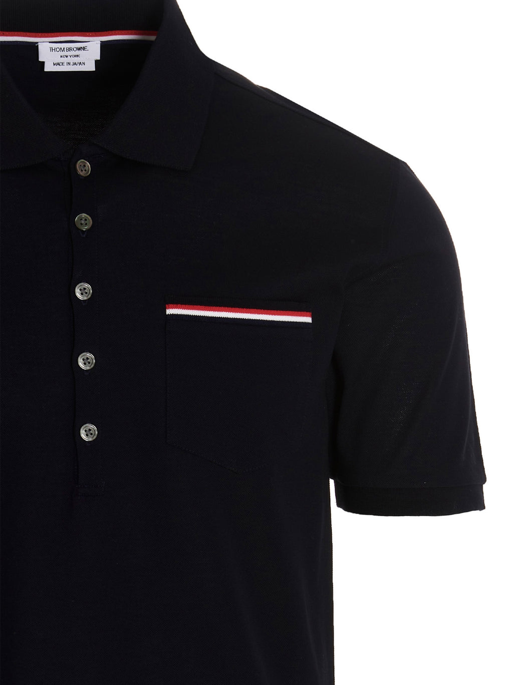 Thom Browne Blue Cotton Polo Shirt