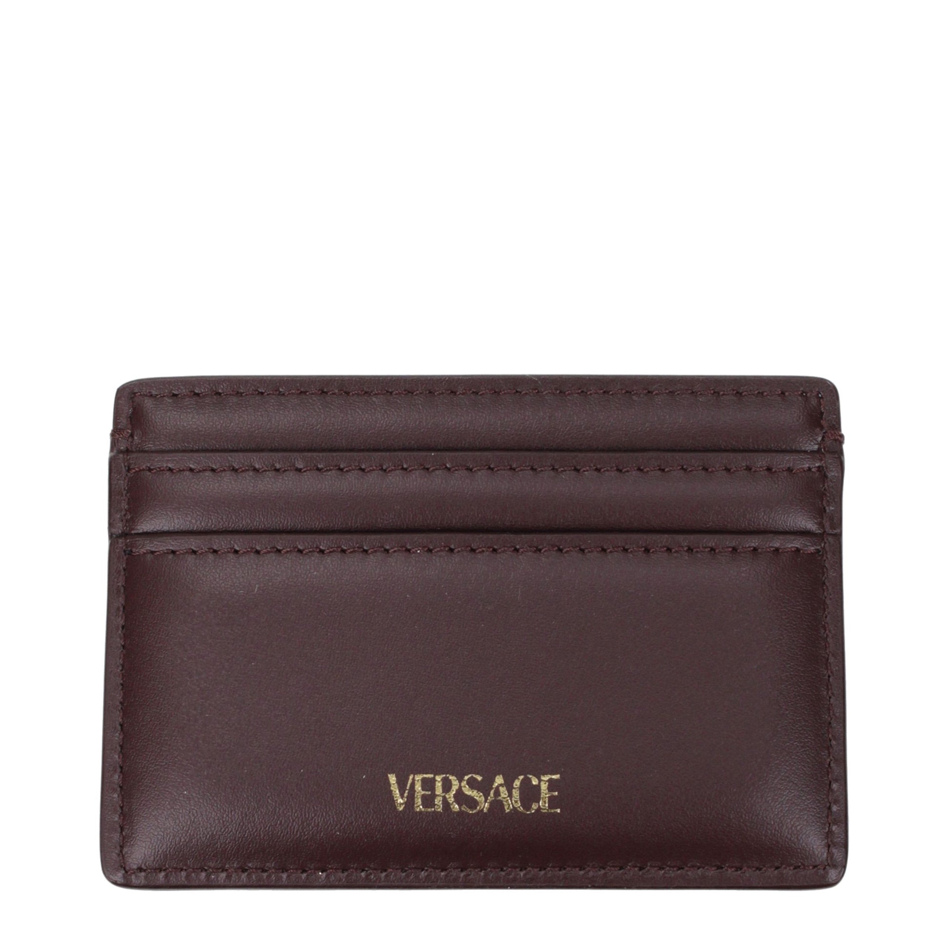 Versace Brown Leather Cardholder