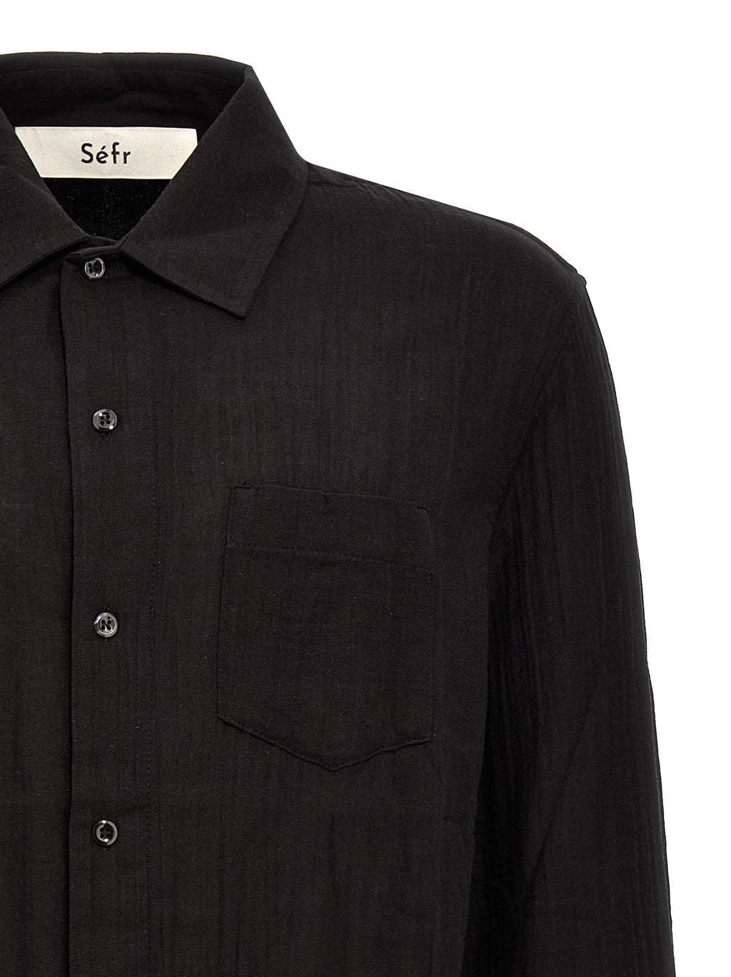 SÉFR Black Cotton Blouse