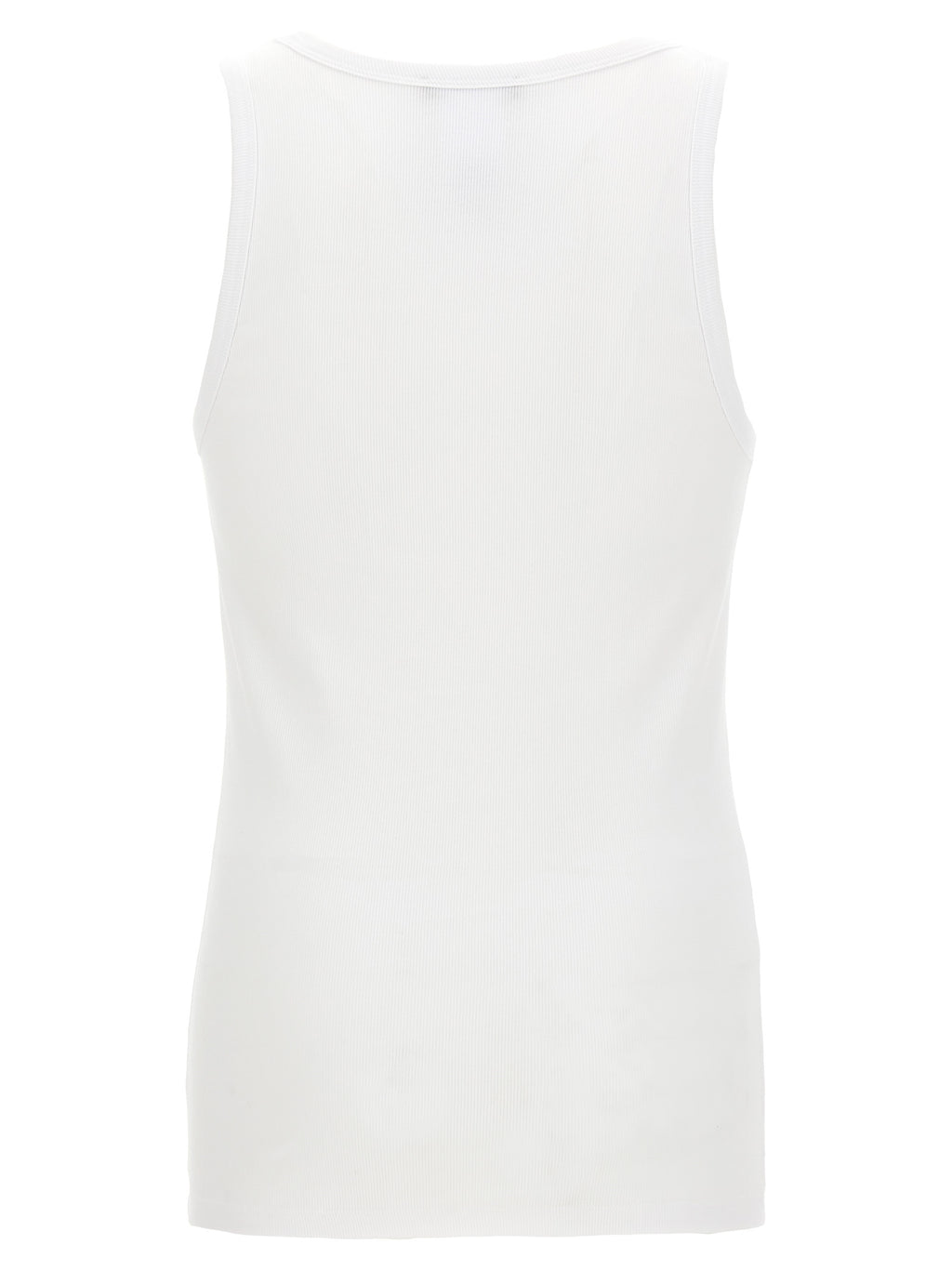 Versace White Cotton Sleeveles T-Shirt