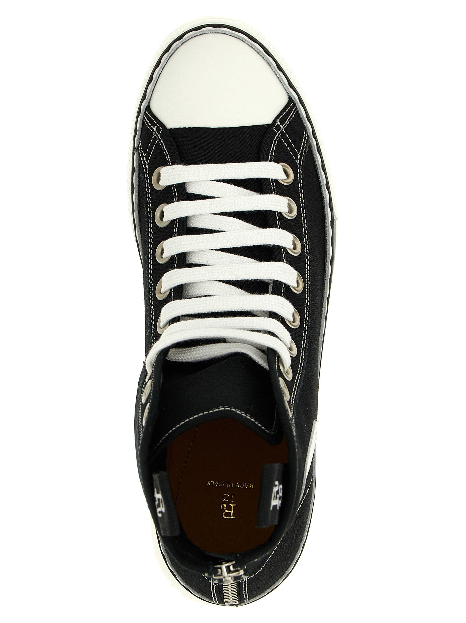 R13 Bicolor Cotton Platform Sneakers