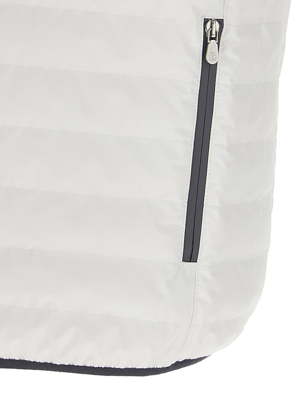 Brunello Cucinelli White Polyamide Sleeveless Jacket