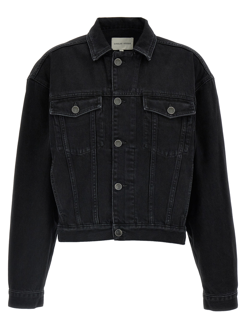 Loulou De Saison Black Organic Cotton Denim Jacket