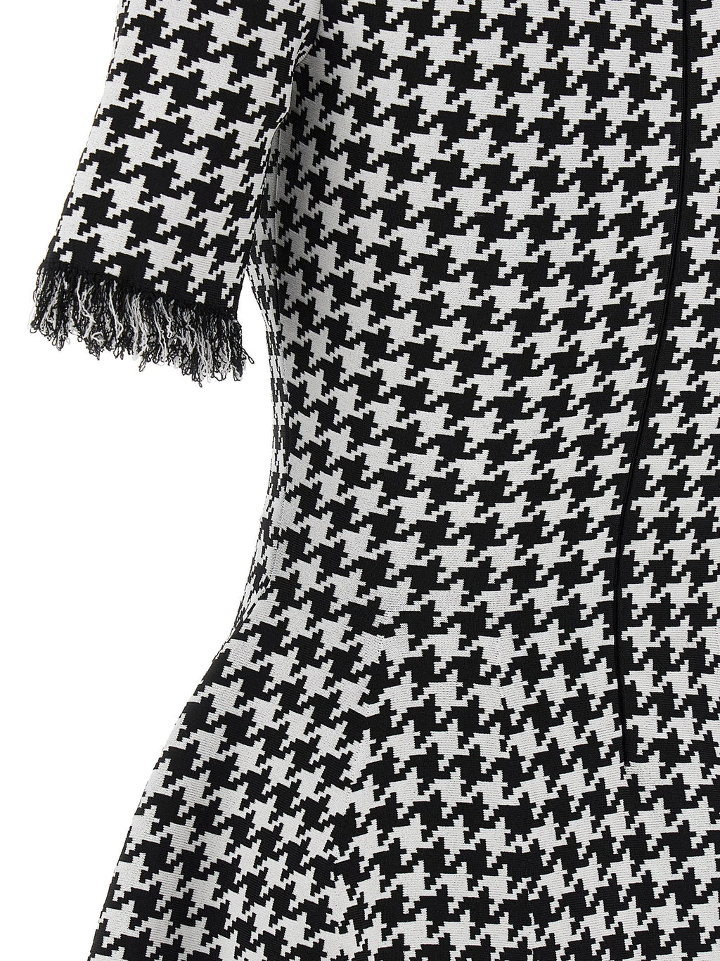 Alexander McQueen Bicolor Viscose Short Dress