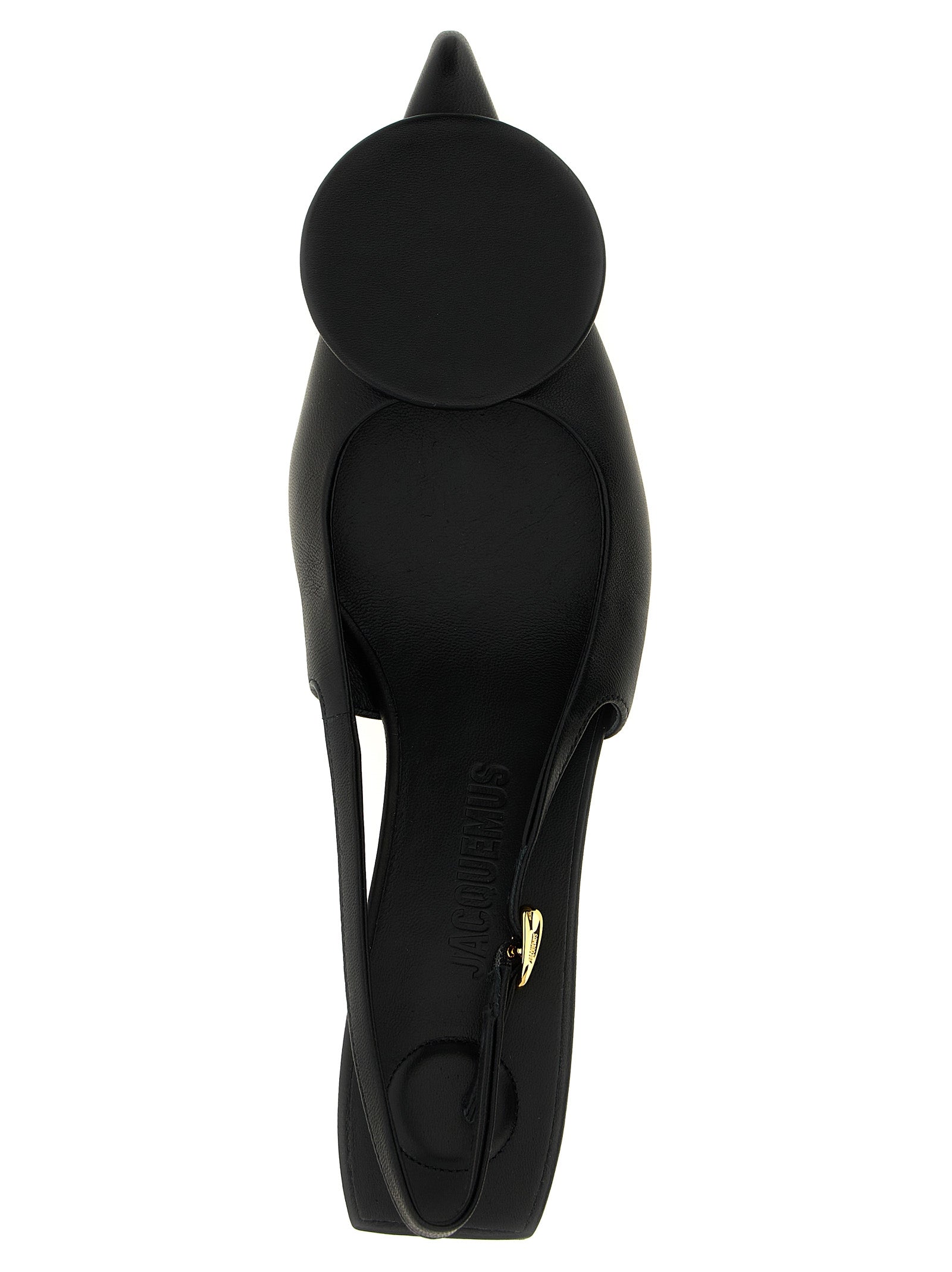 Jacquemus Black Lamb Leather Mid Heel Pumps