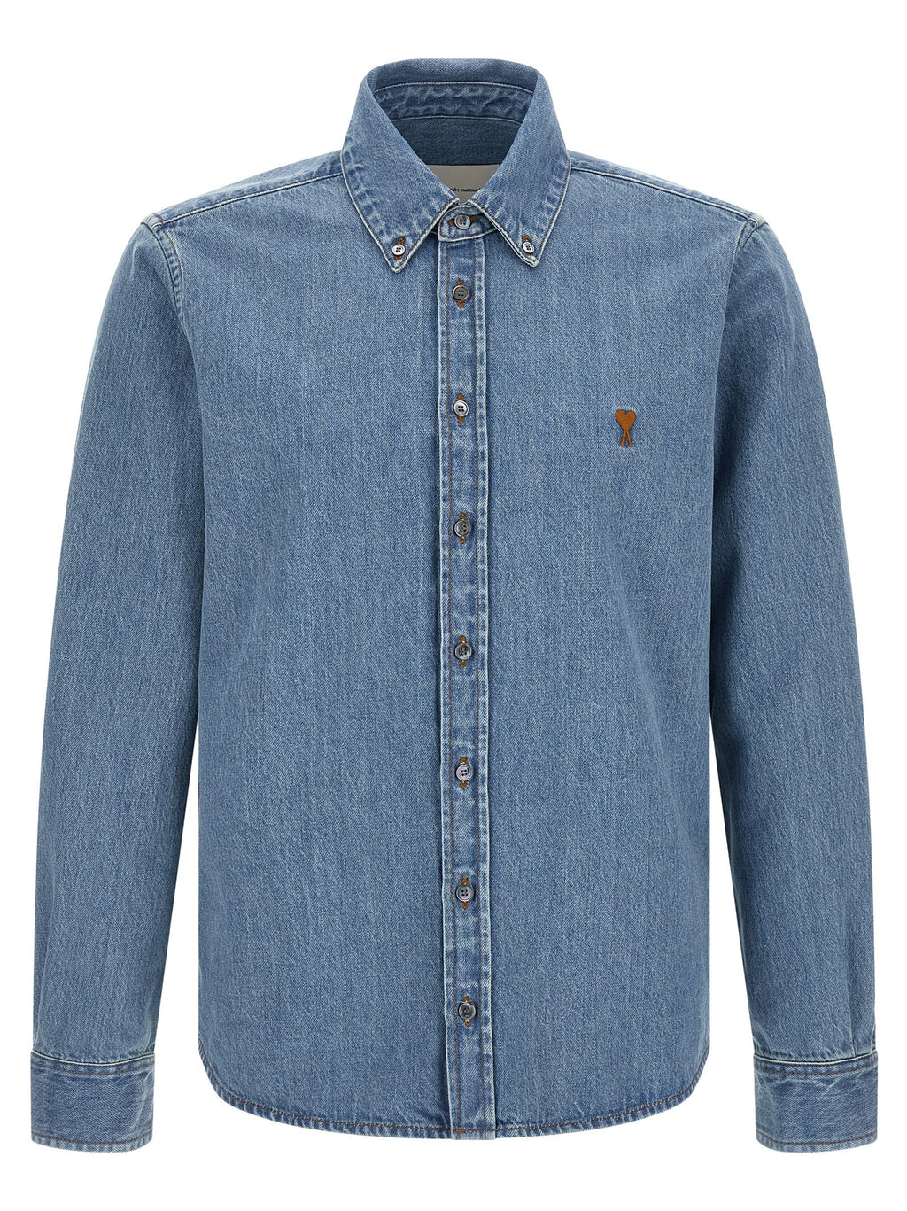Ami Paris Blue Cotton Blouse