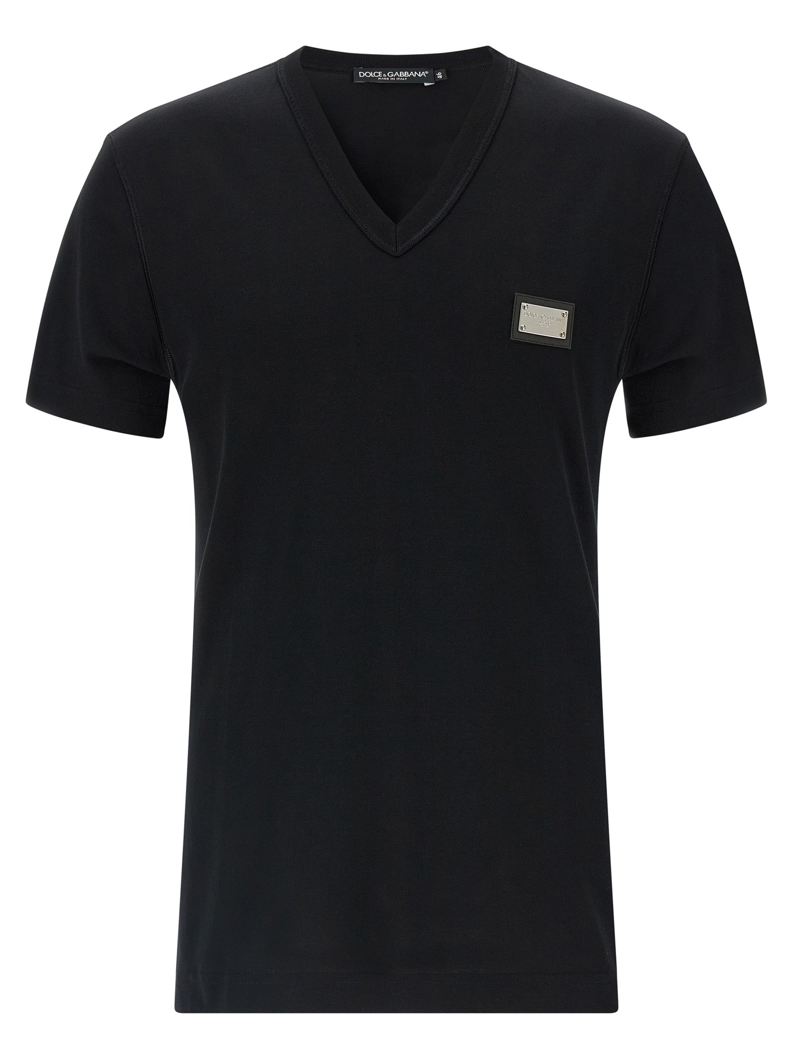 Dolce & Gabbana Black Cotton T-Shirt