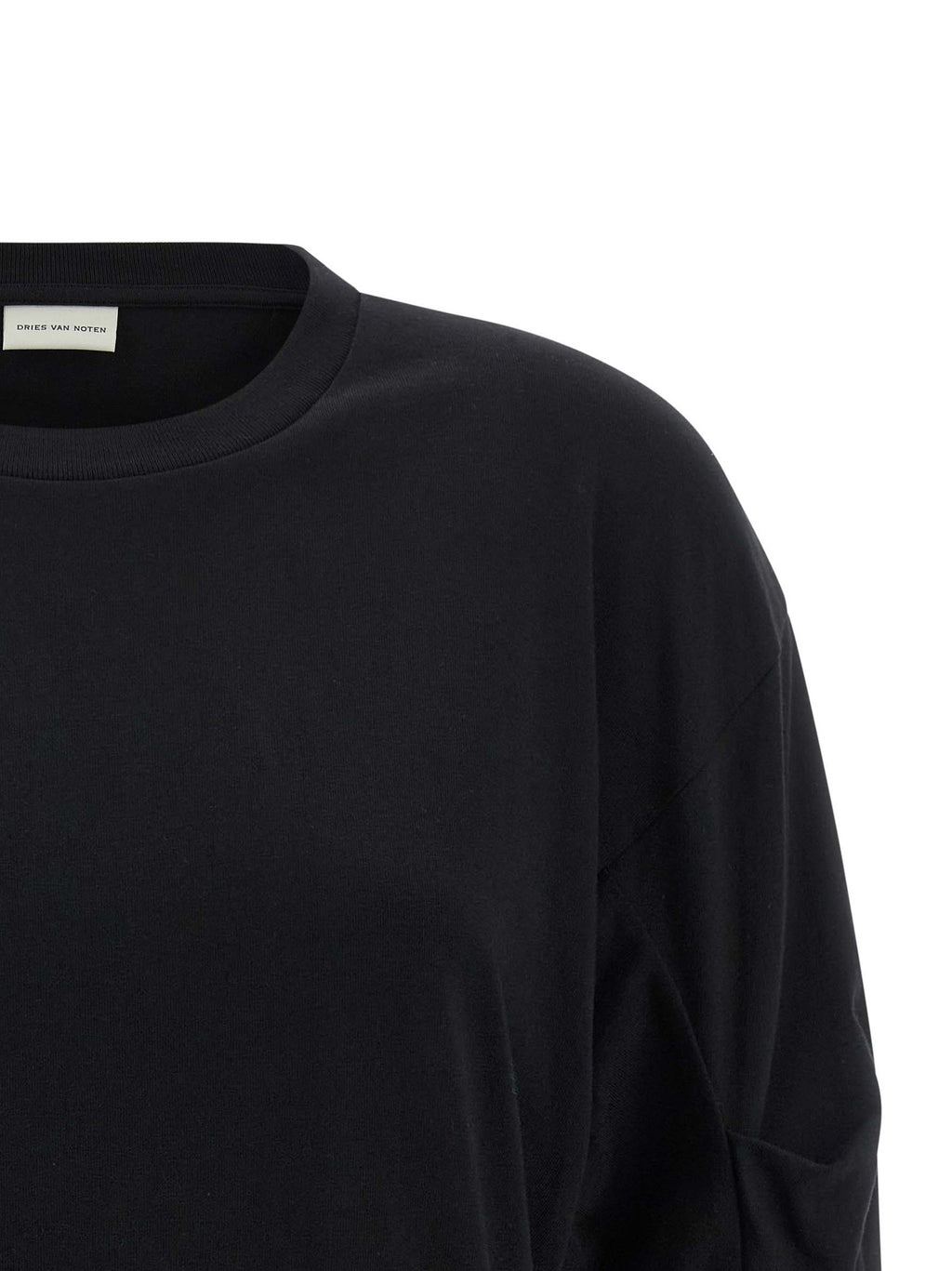 Dries Van Noten Black Cotton Long Sleeve T-Shirt