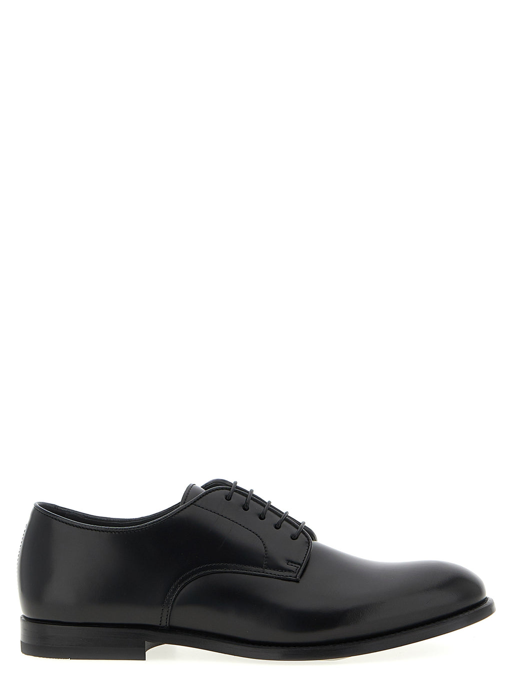 Doucal's Black Calfskin Oxfords And Derbies