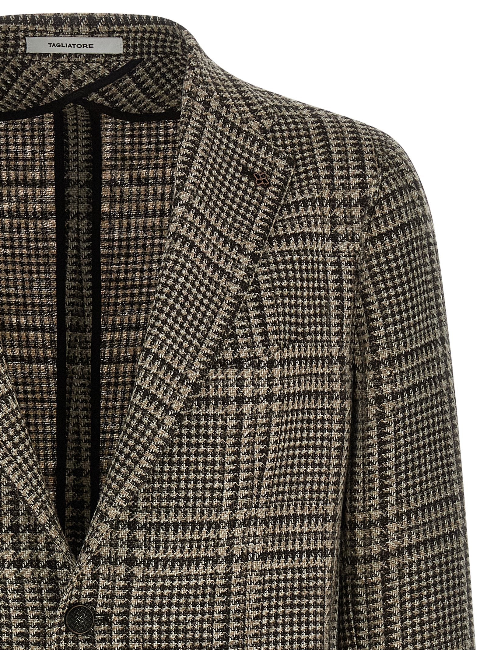Tagliatore Brown Virgin Wool Blazer