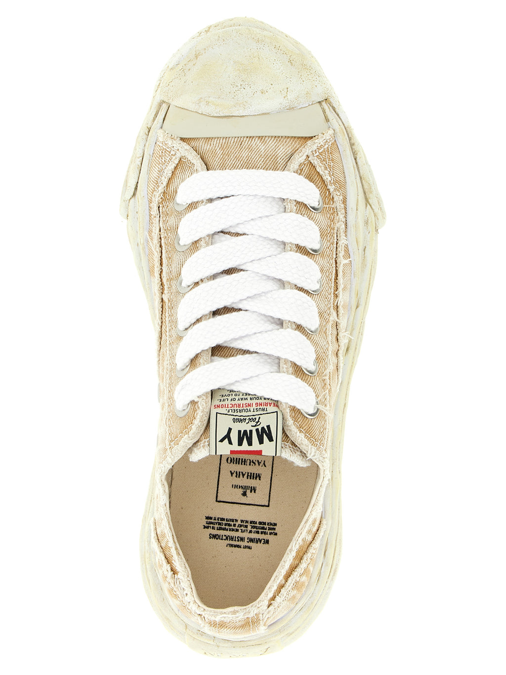 Maison Mihara Yasuhiro Beige Cotton Sneakers