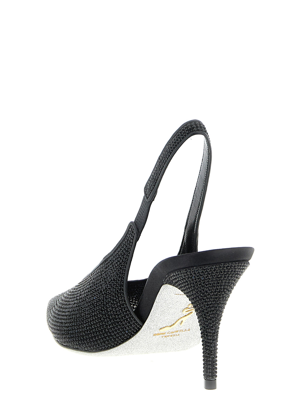 RENE CAOVILLA Black Glass High Heel Pumps