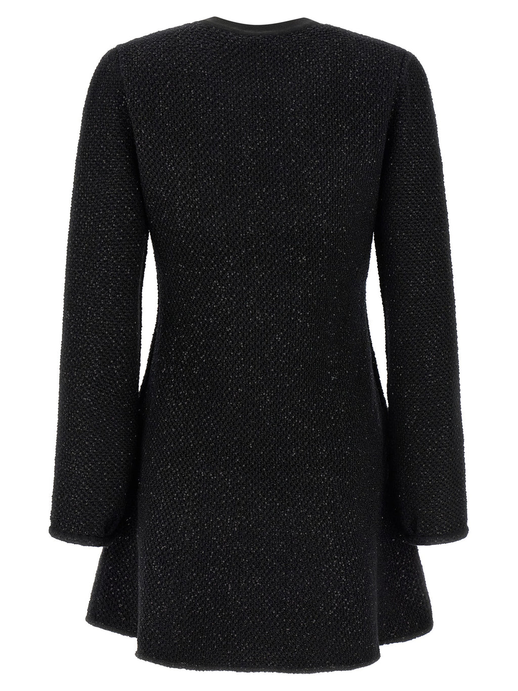 Self-Portrait Black Cotton Short Dress