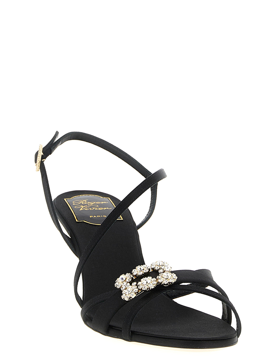 Roger Vivier Black Viscose Stiletto Heel Sandals