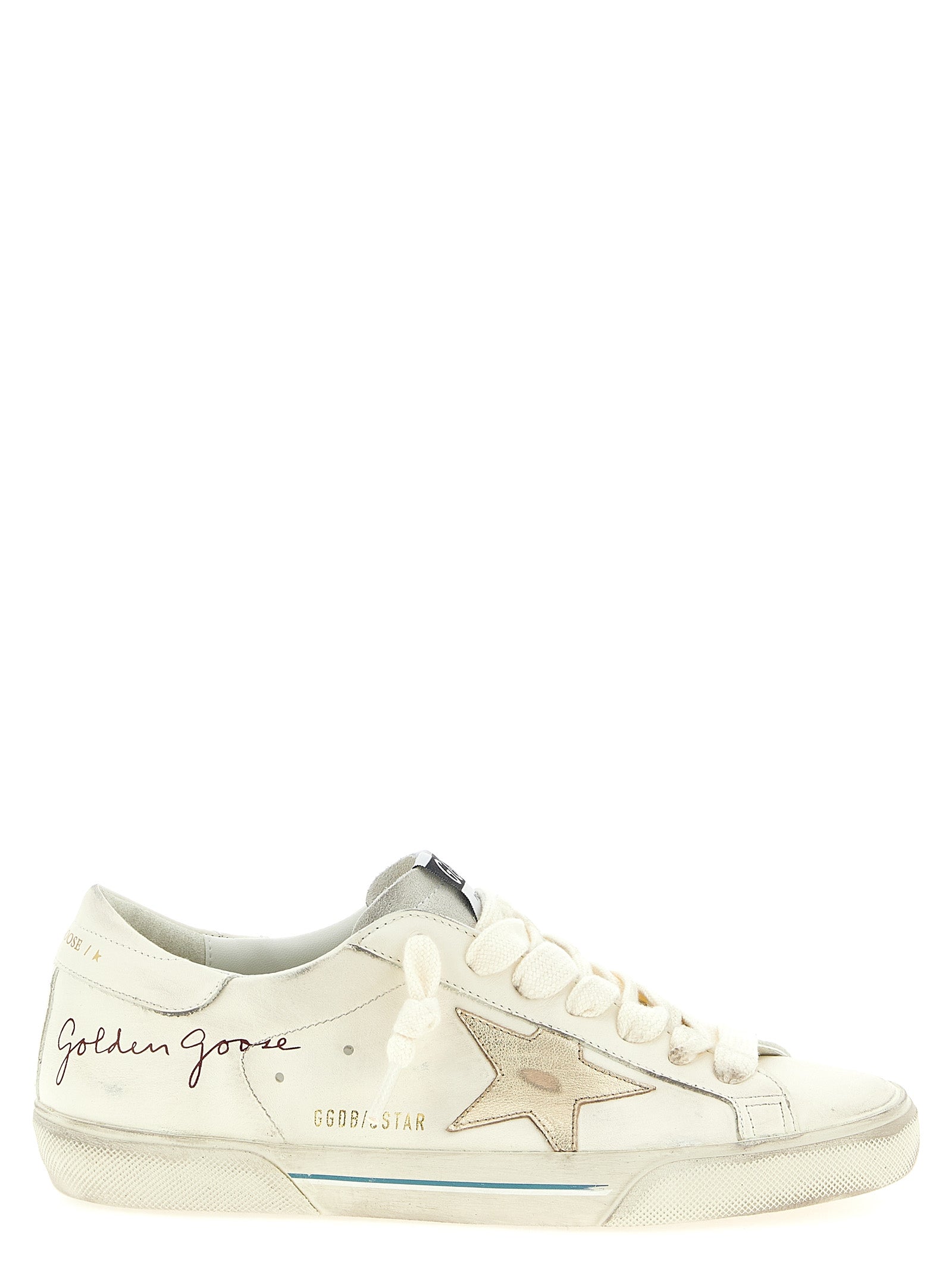 Golden Goose White Cowhide Low Top Sneakers