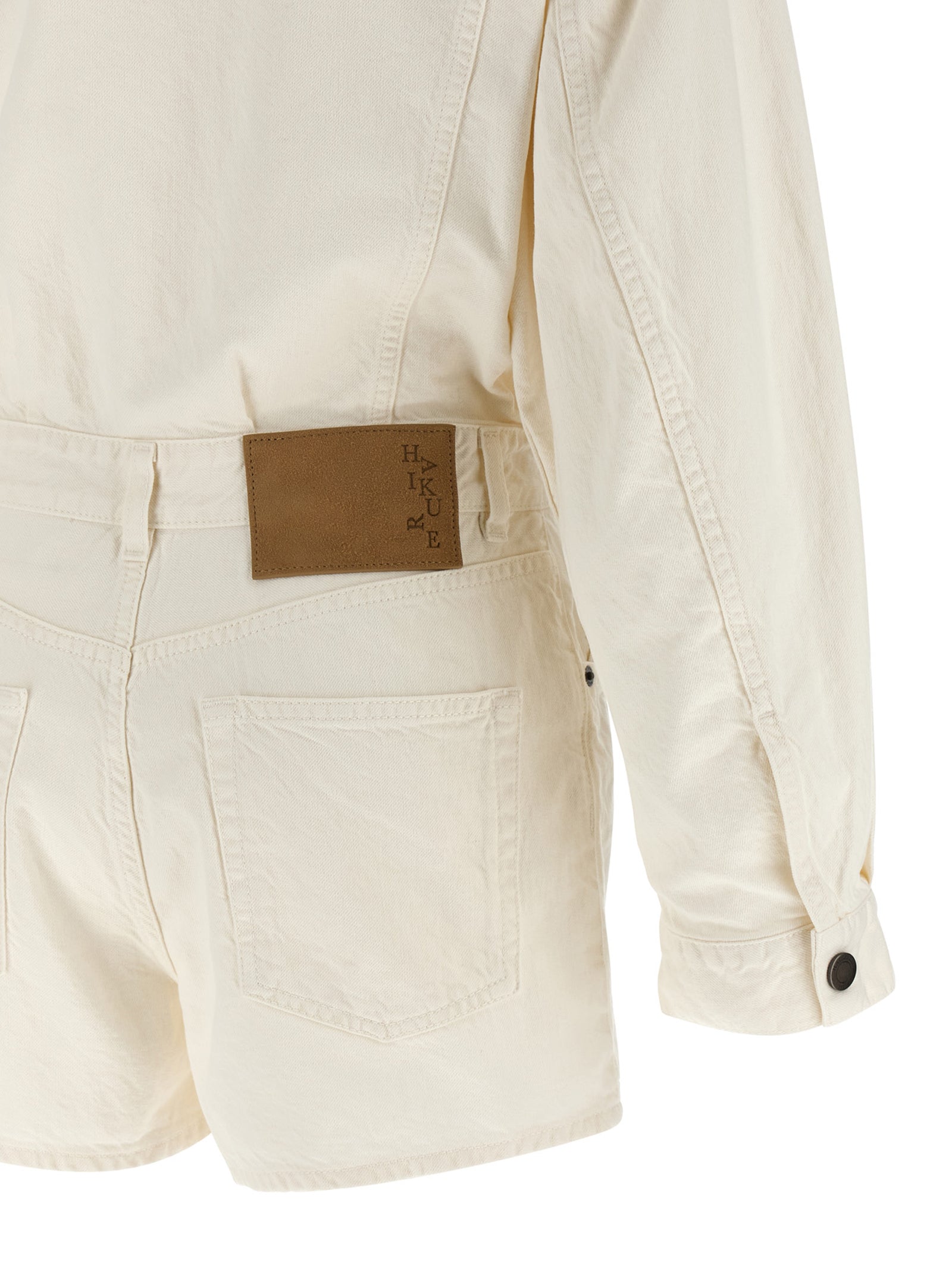 Haikure White Cotton Rompers