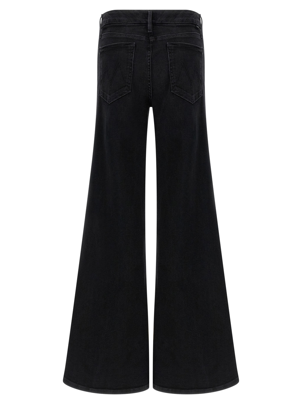 Mother Denim Black Cotton Flared Jeans