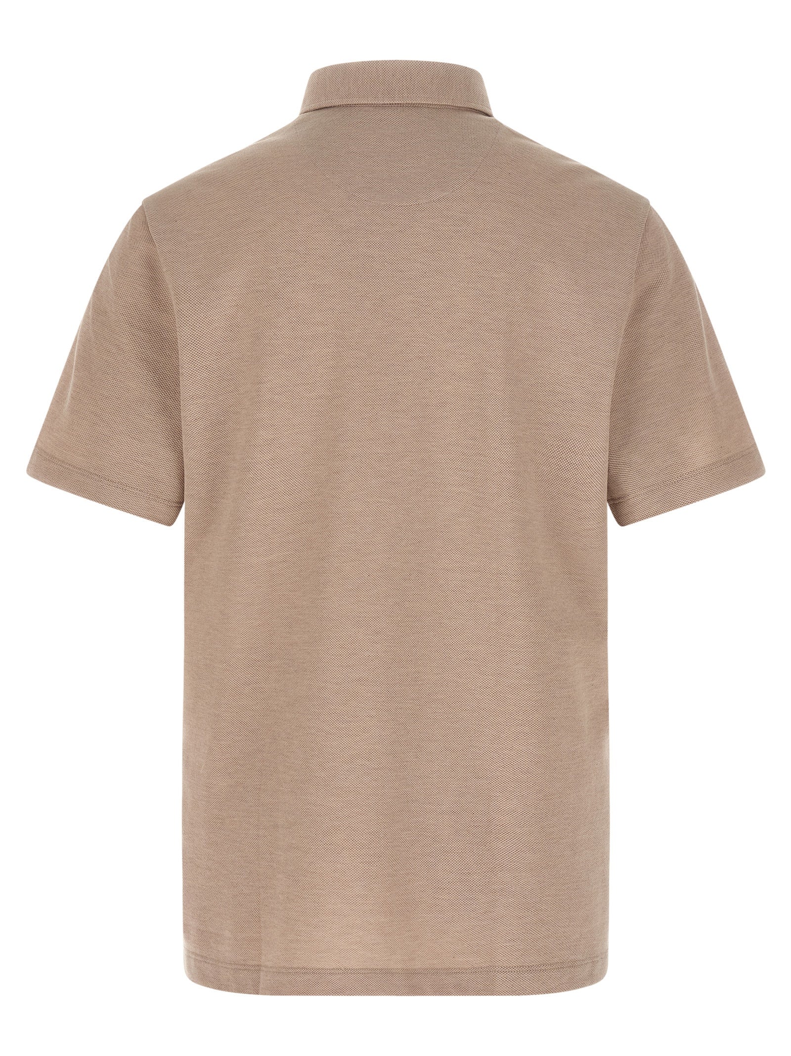 Brioni Beige Cotton Polo Shirt