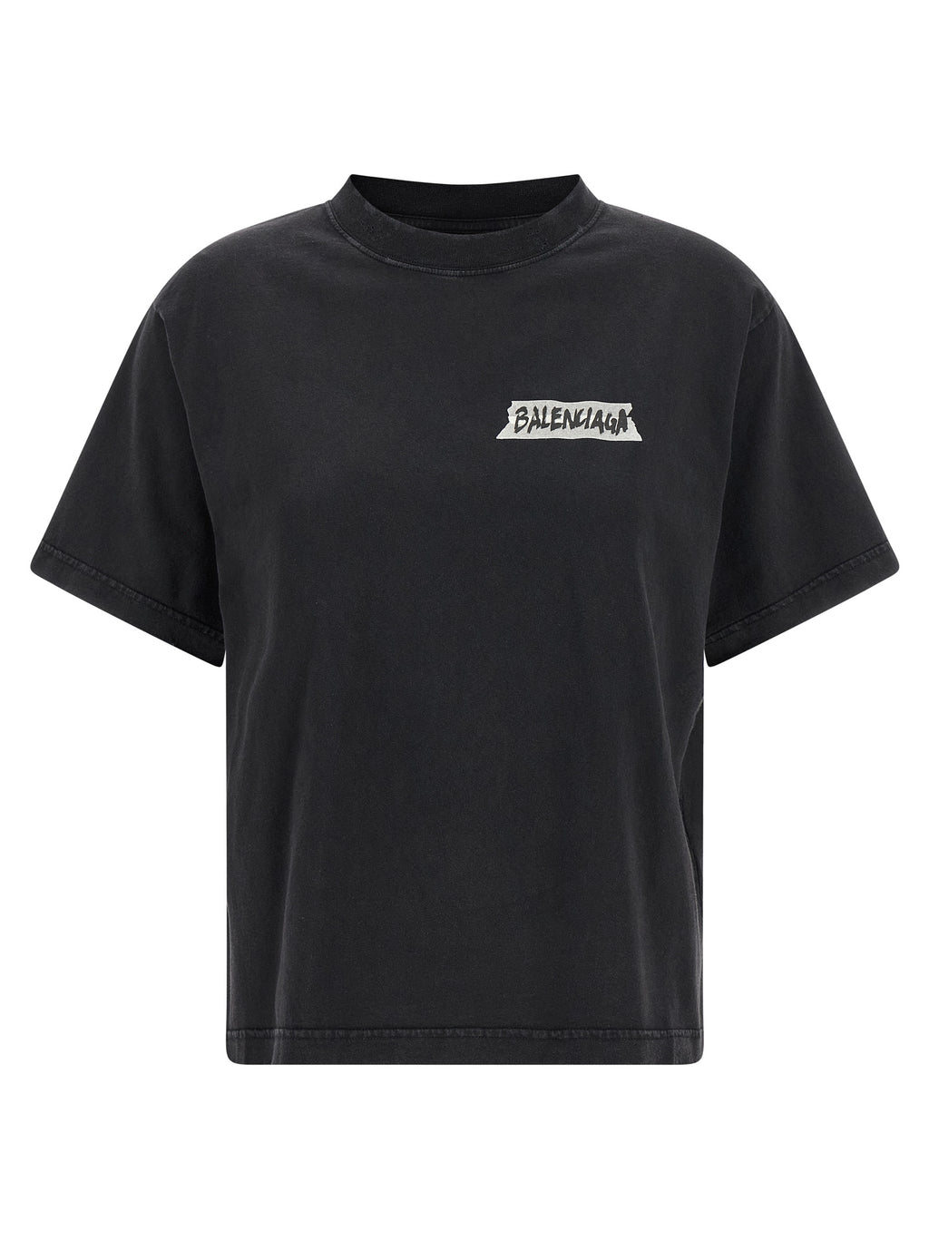Balenciaga Black Cotton T-Shirt