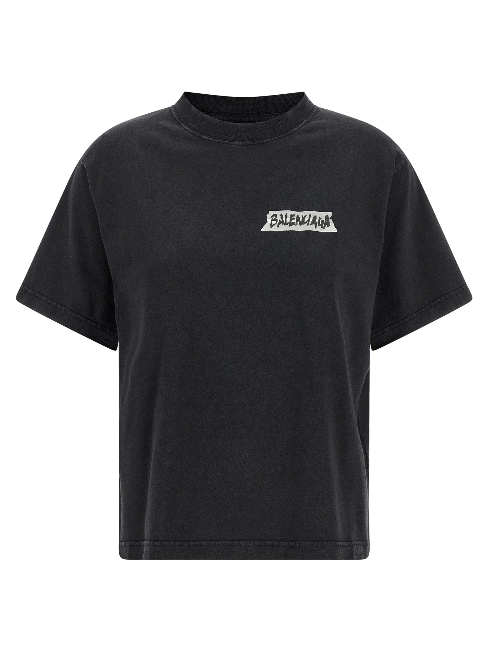 Balenciaga Black Cotton T-Shirt