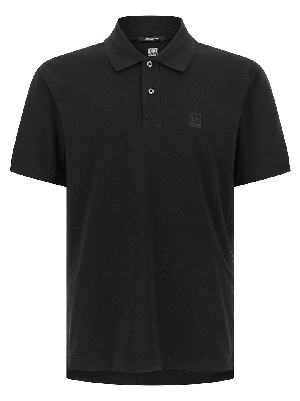 C.P. Company Black Cotton Polo Shirt