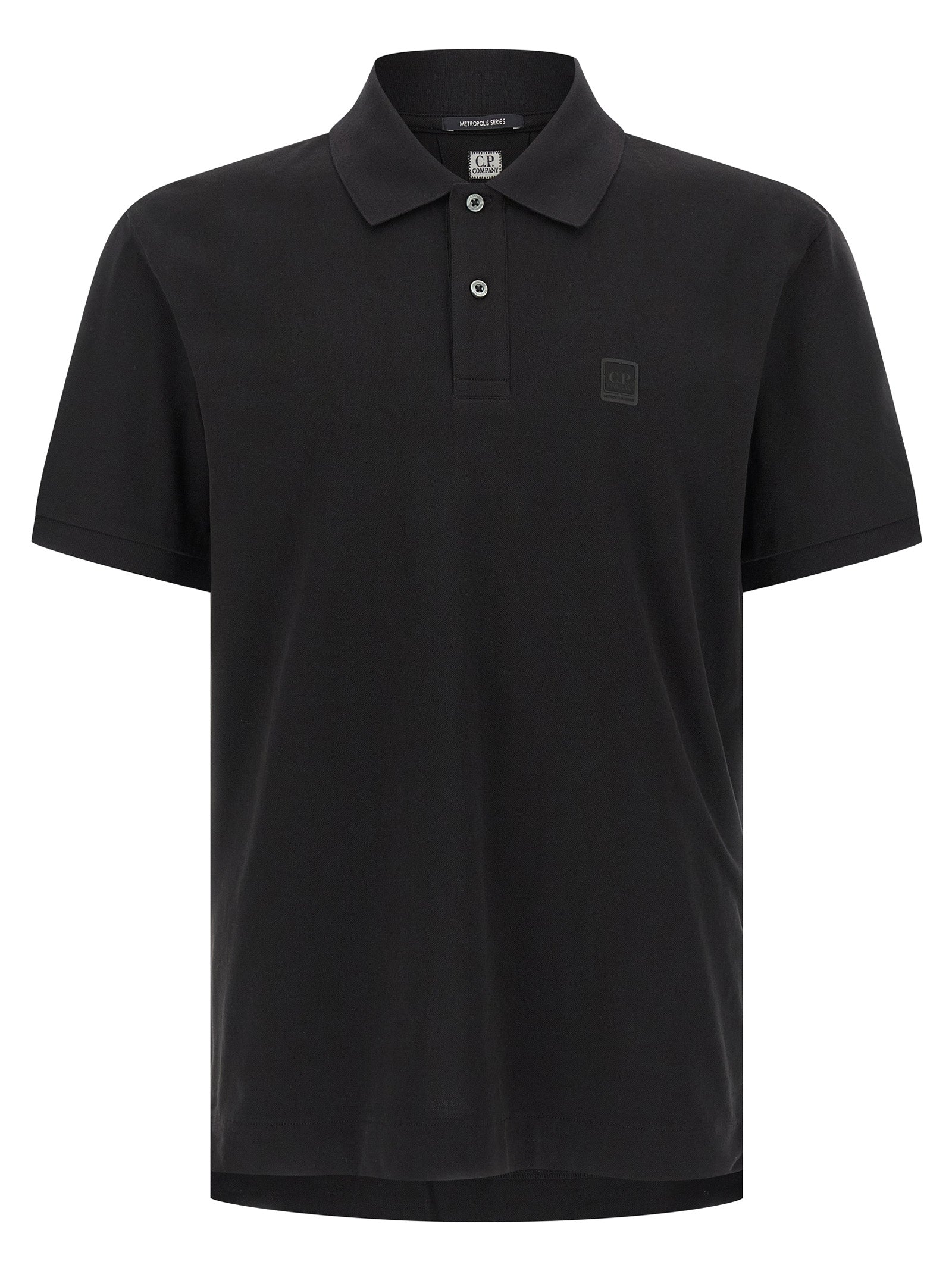 C.P. Company Black Cotton Polo Shirt