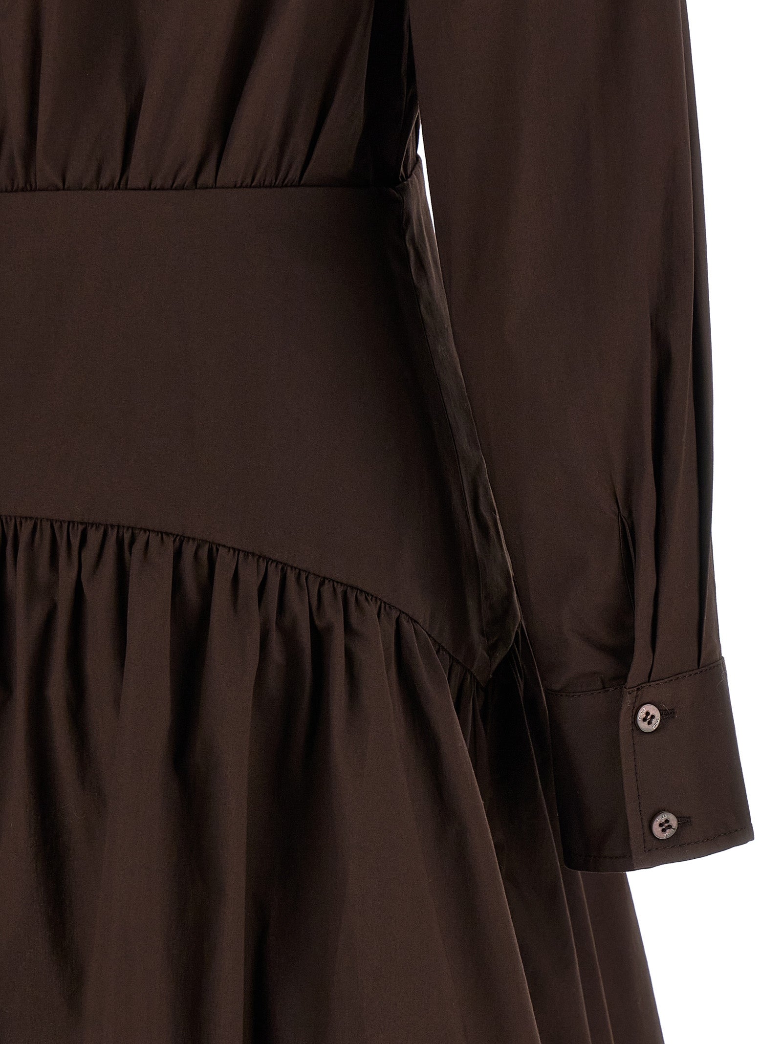 Staud Brown Cotton Short Dress