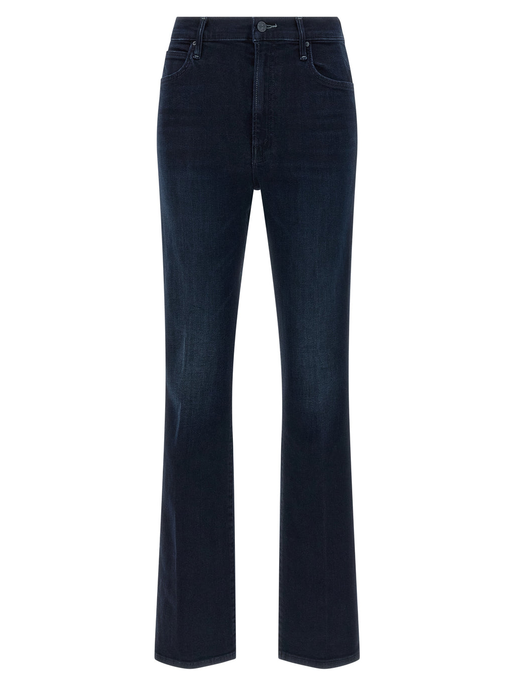 Mother Denim Blue Cotton Flared Jeans