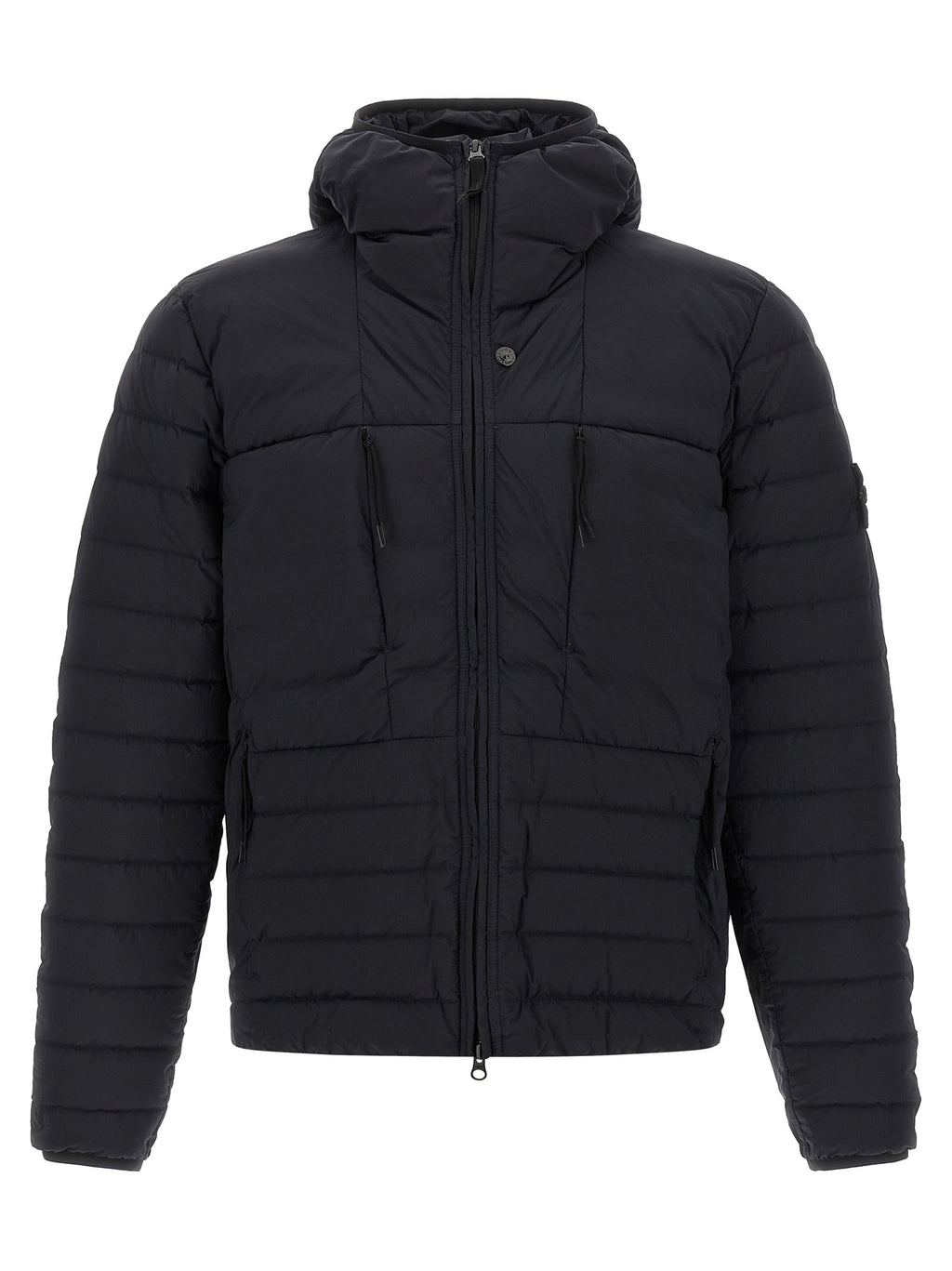 Stone Island Blue Polyamide Full-Length Jacket