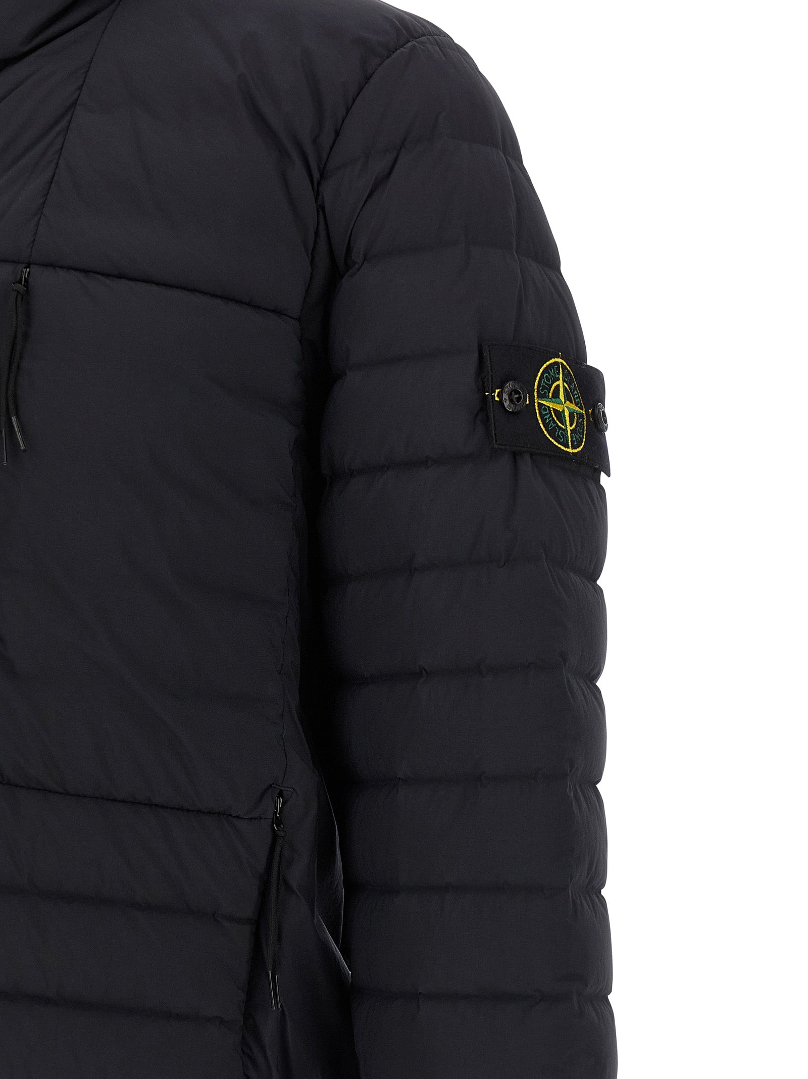 Stone Island Blue Polyamide Full-Length Jacket