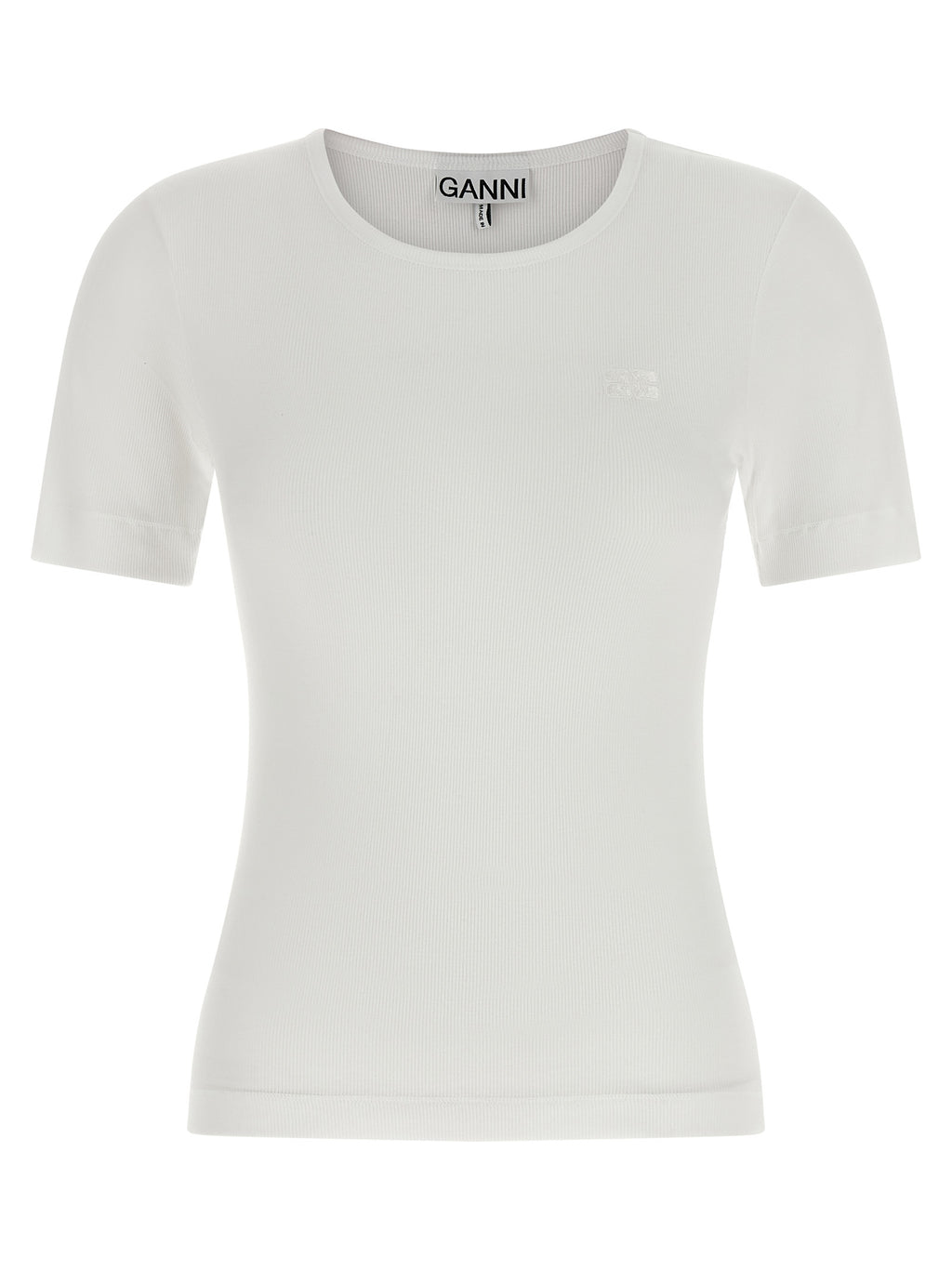 Ganni White Organic Cotton T-Shirt