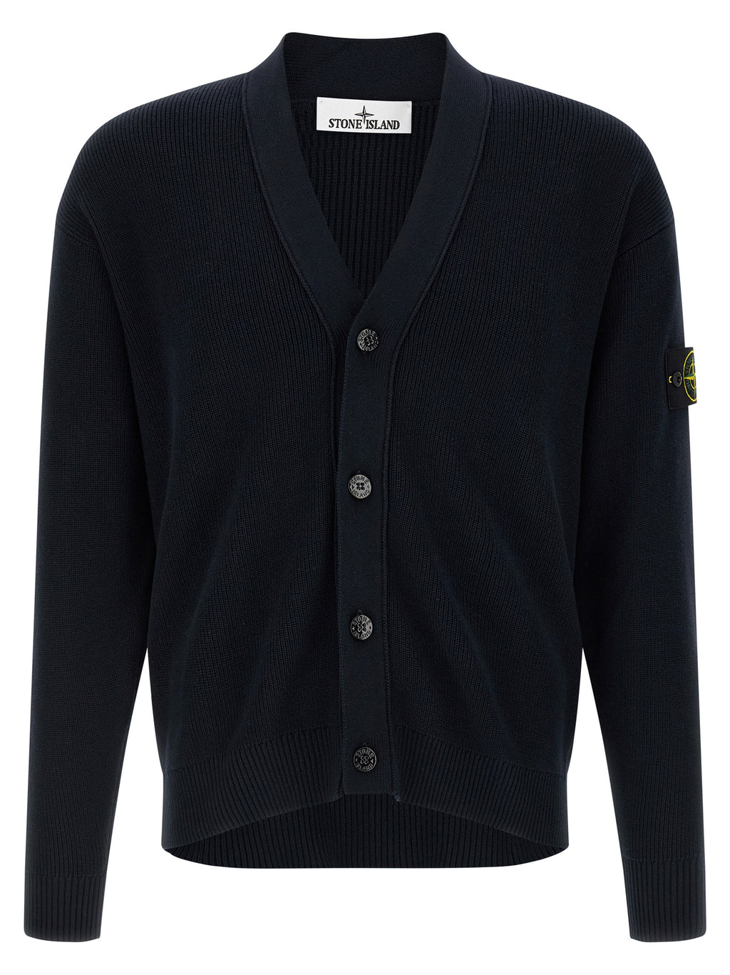 Stone Island Blue Cotton Cardigan