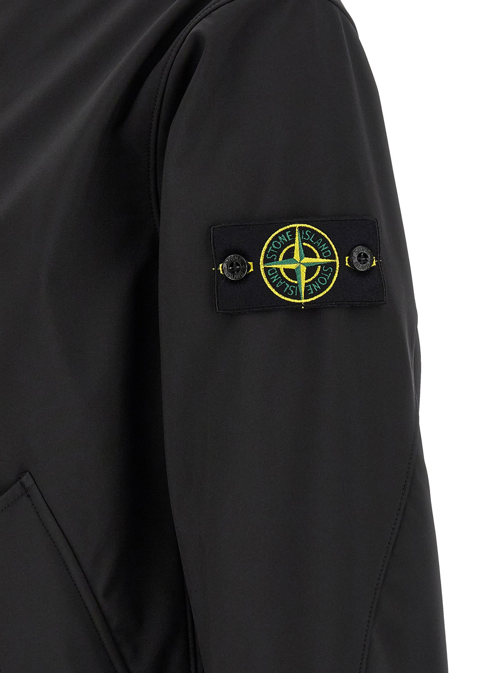 Stone Island Black Polyester Shell Jacket