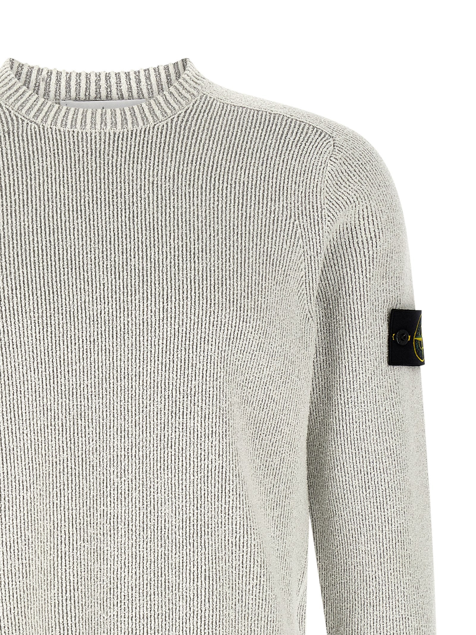 Stone Island Gray Cotton Cardigan