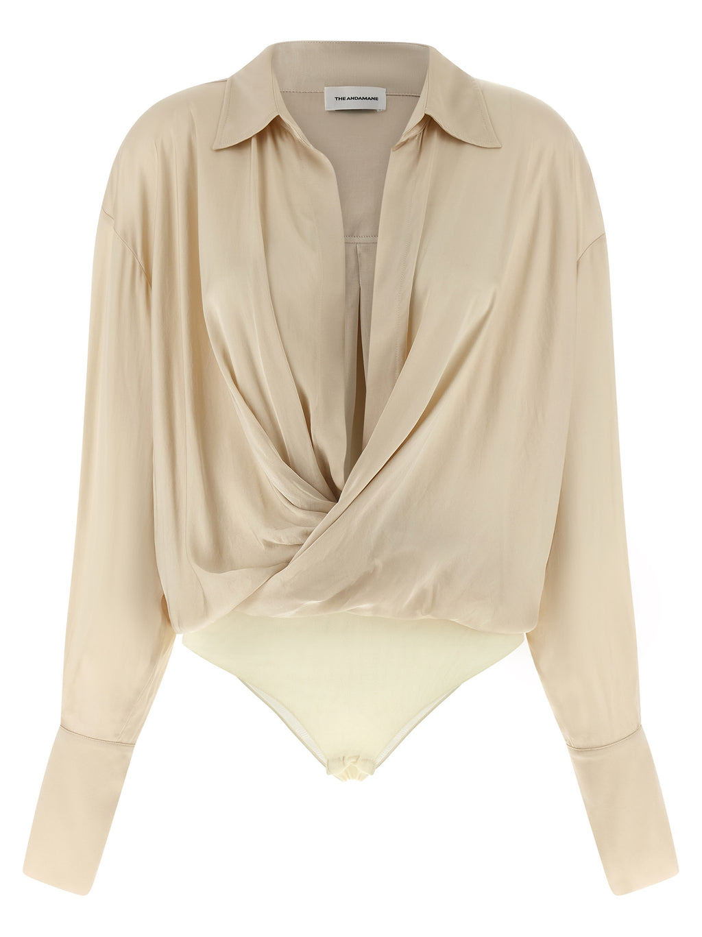 The Andamane Beige Viscose Bodysuit