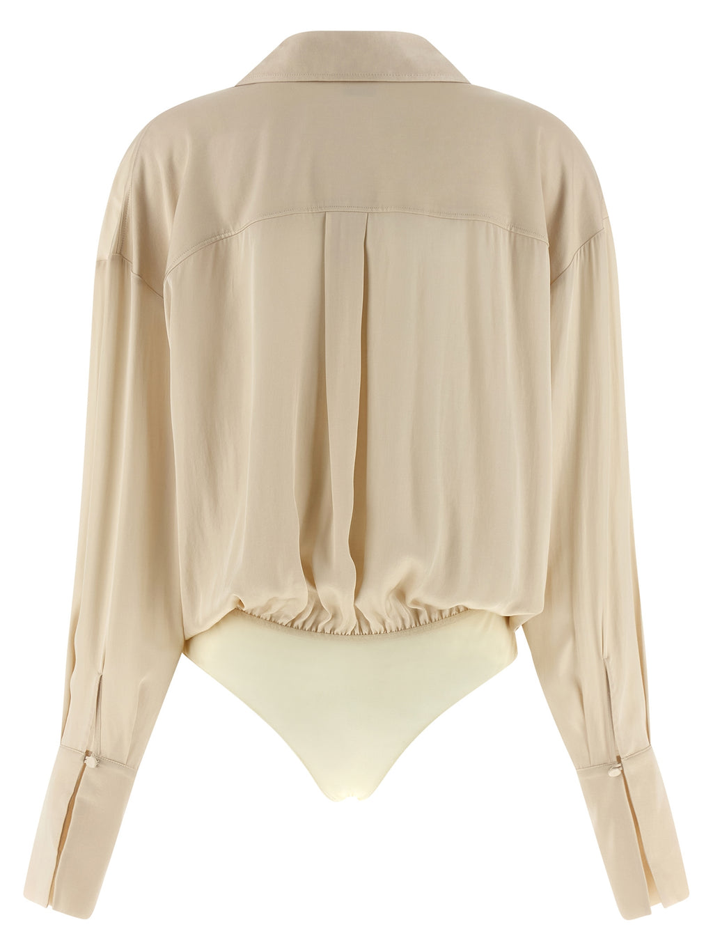 The Andamane Beige Viscose Bodysuit