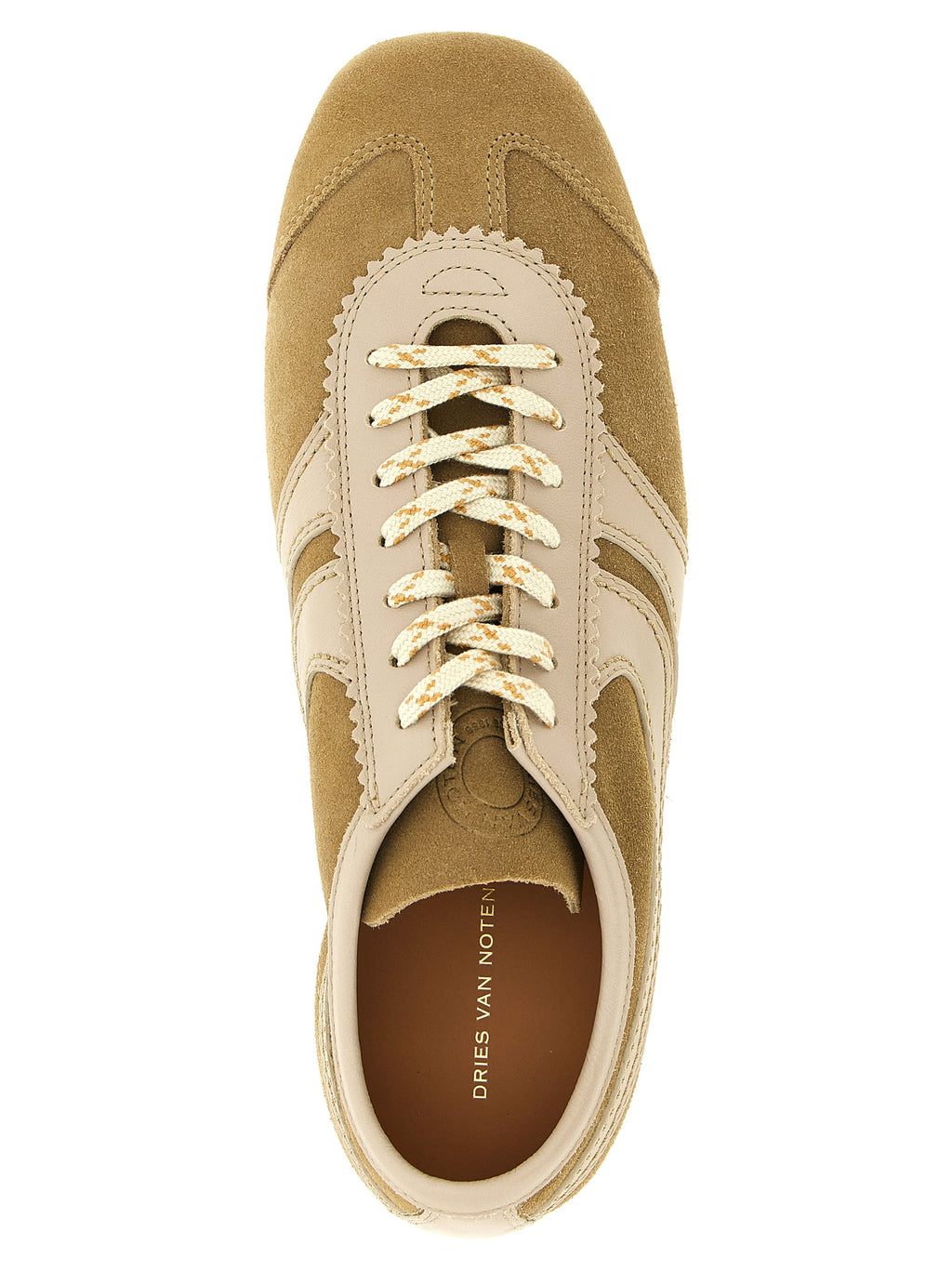 Dries Van Noten Beige Calfskin Sneakers
