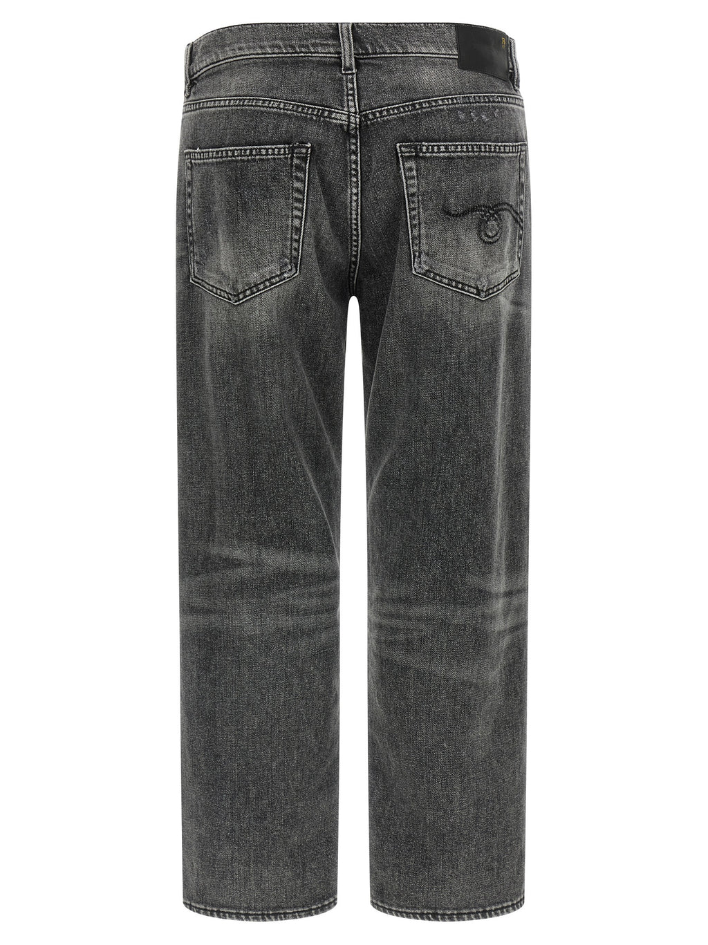 R13 Gray Cotton Boyfriend Jeans