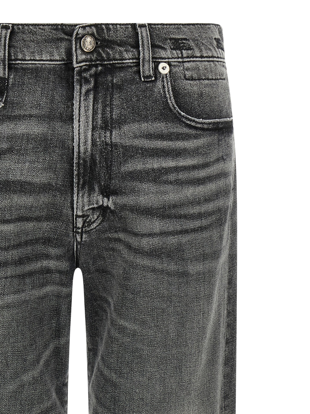 R13 Gray Cotton Boyfriend Jeans