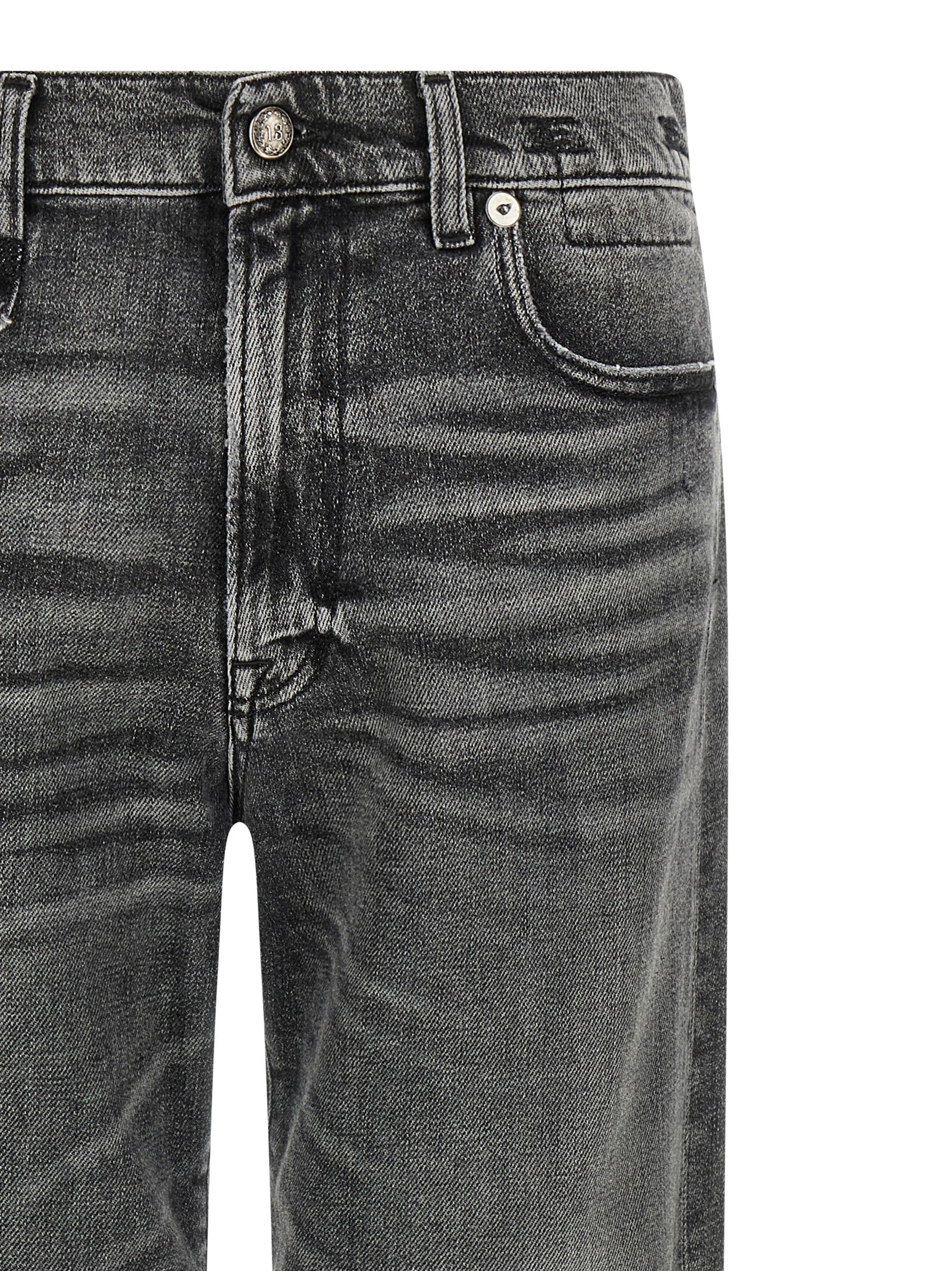 R13 Gray Cotton Boyfriend Jeans