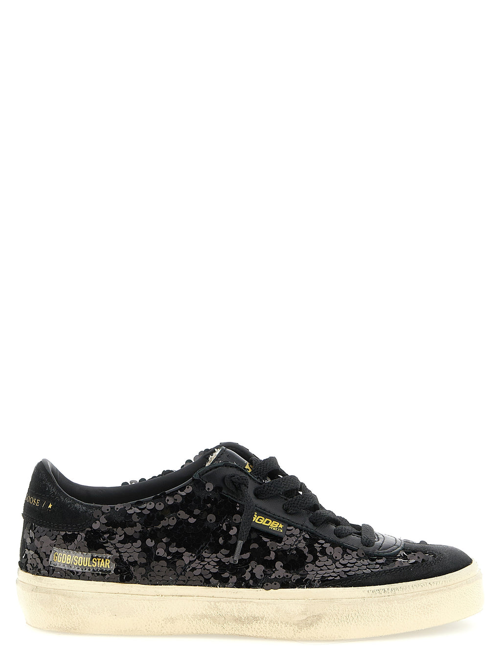 Golden Goose Black Leather Low Top Sneakers