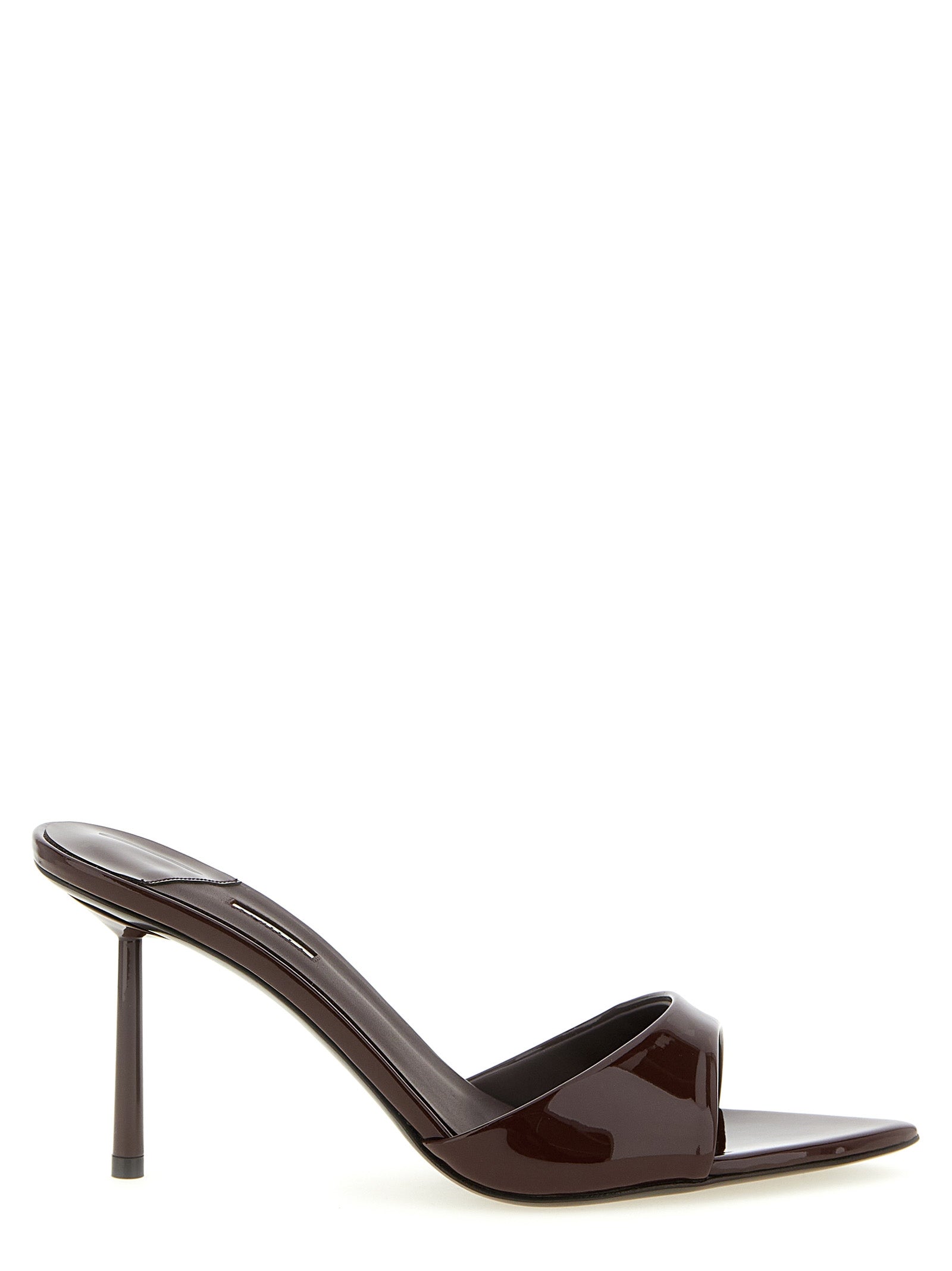 LE SILLA Brown Calfskin Stiletto Heel Sandals
