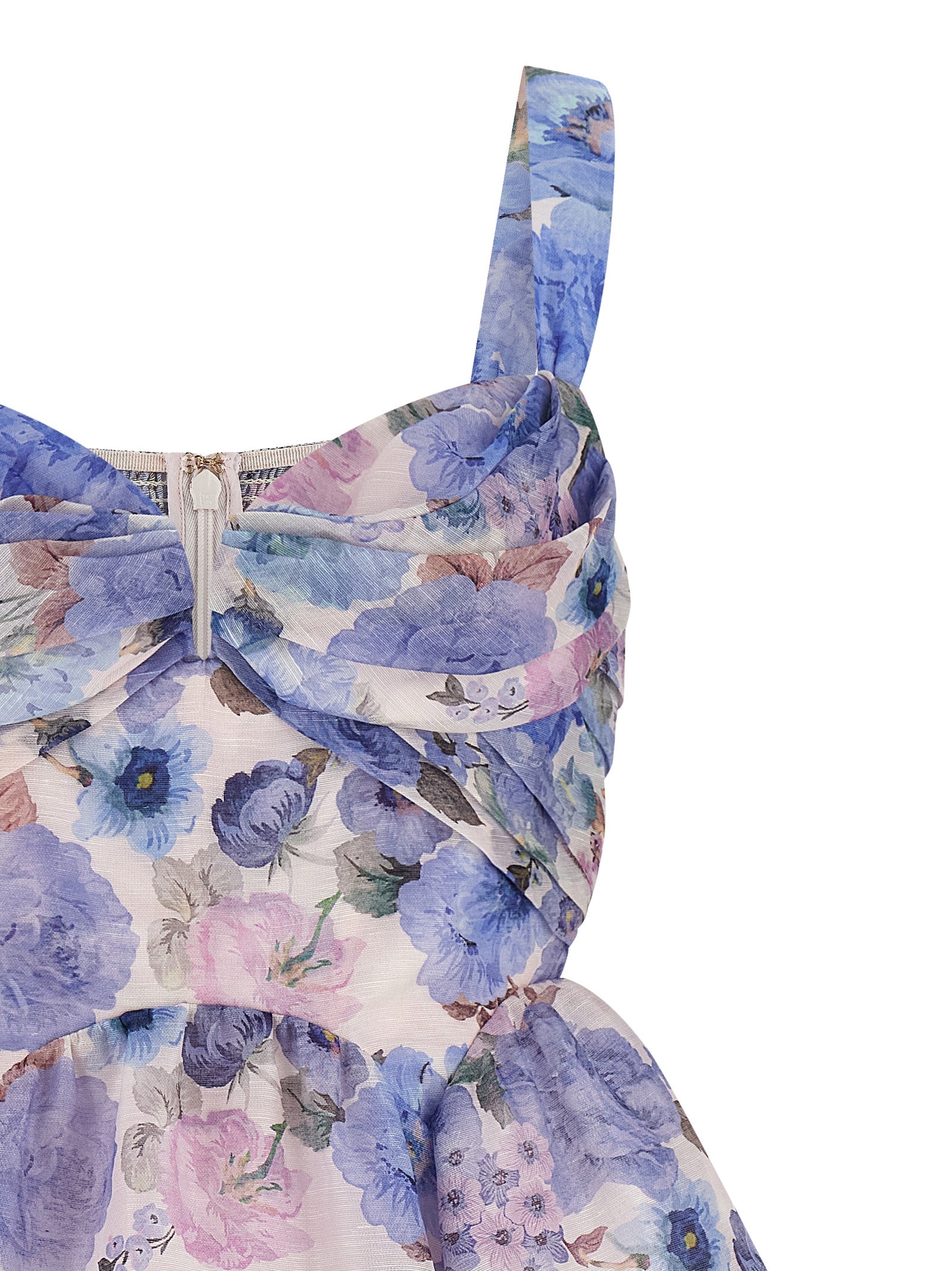 Zimmermann Blue Linen Short Dress