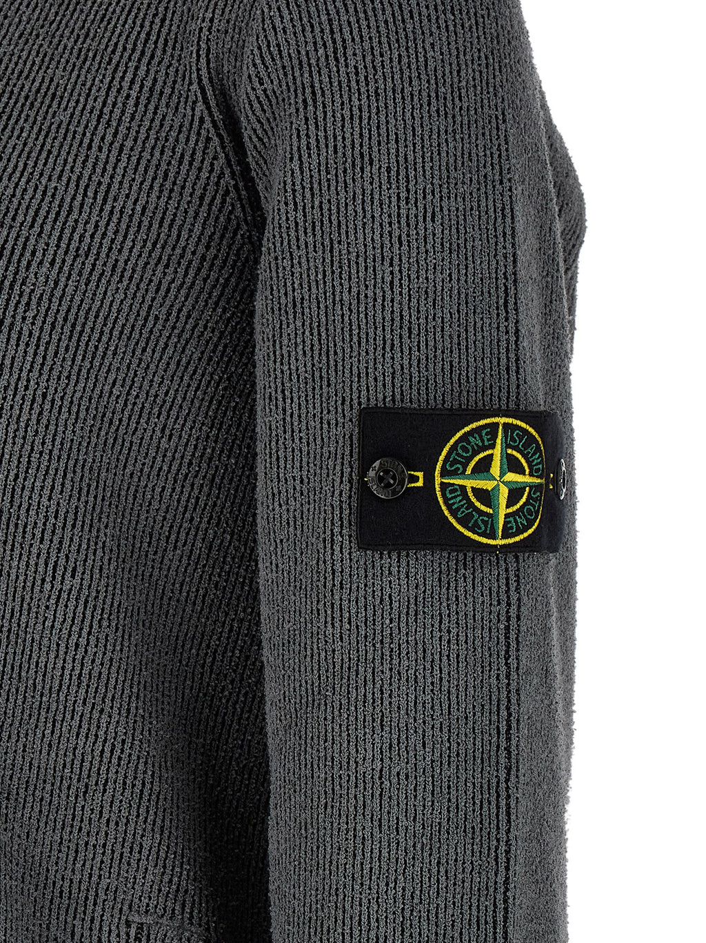 Stone Island Gray Cotton Cardigan