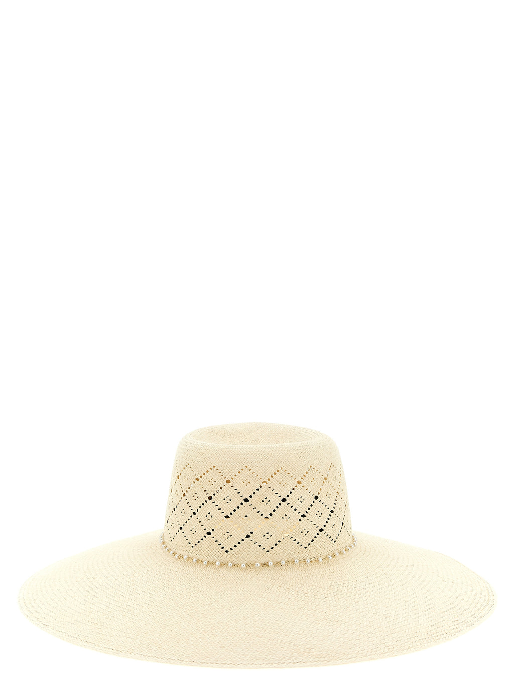 Maison Michel Beige Fabric Sunhat